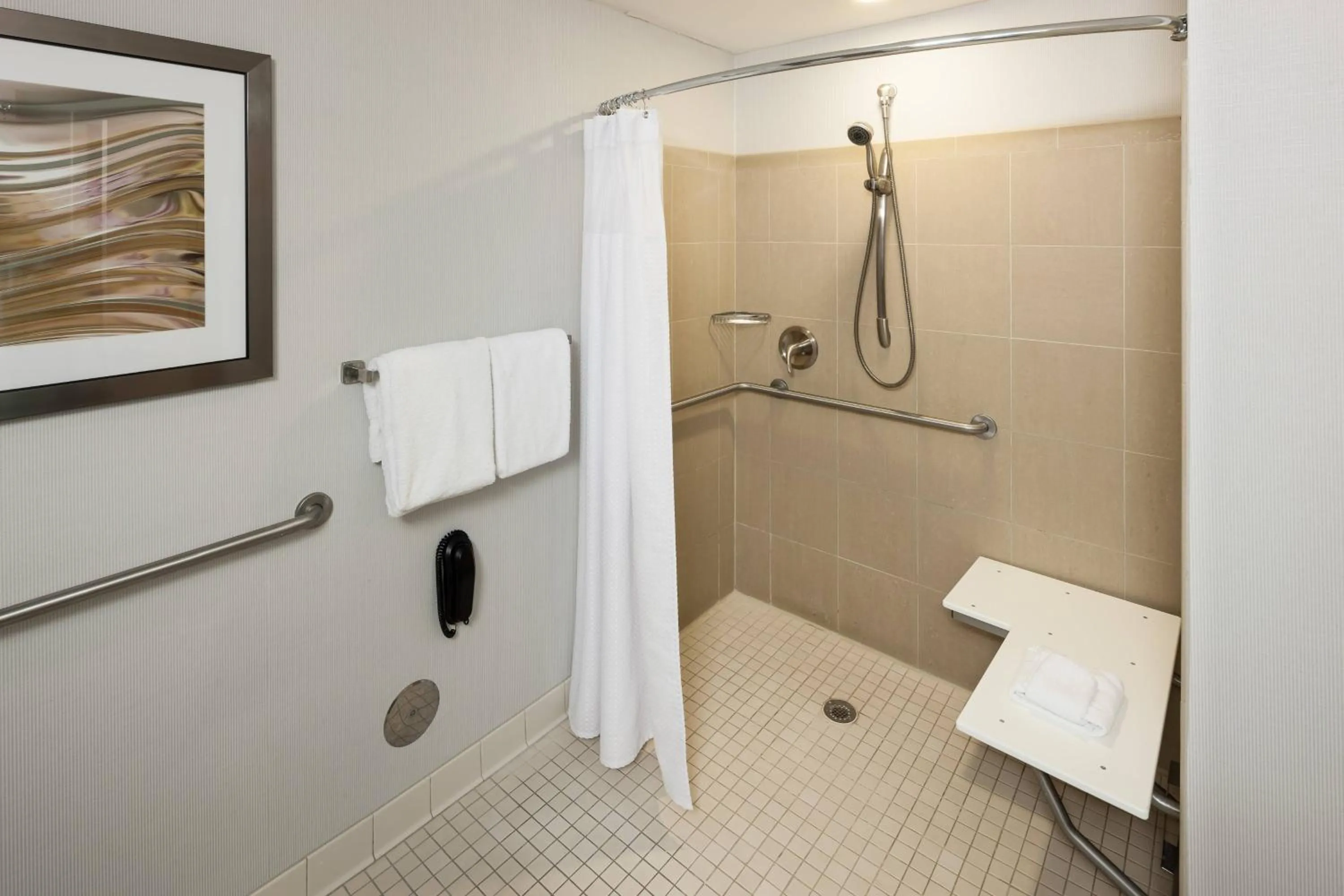 Bathroom in Courtyard by Marriott Miami at Dolphin Mall