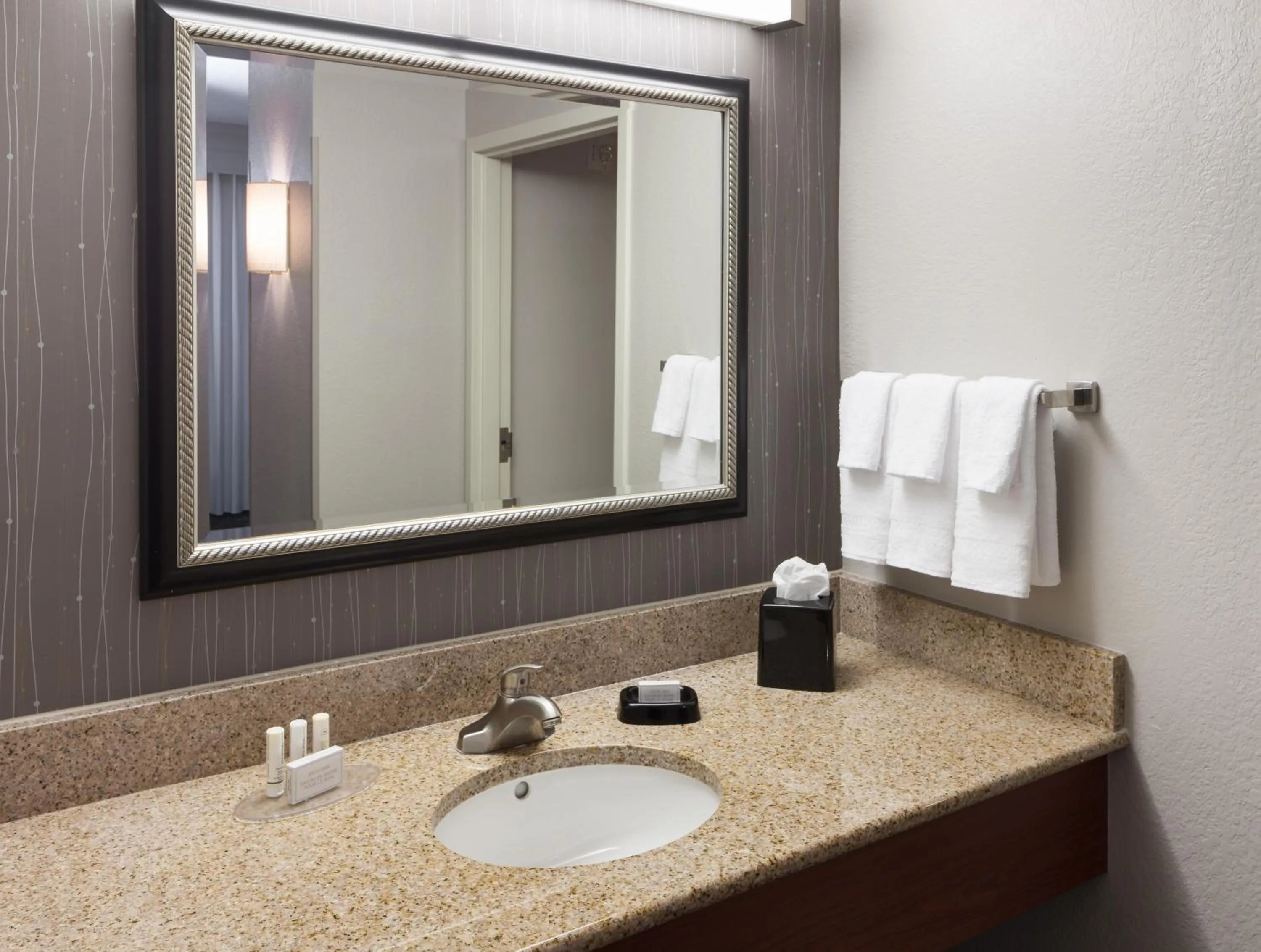 Bathroom in Courtyard by Marriott Miami at Dolphin Mall