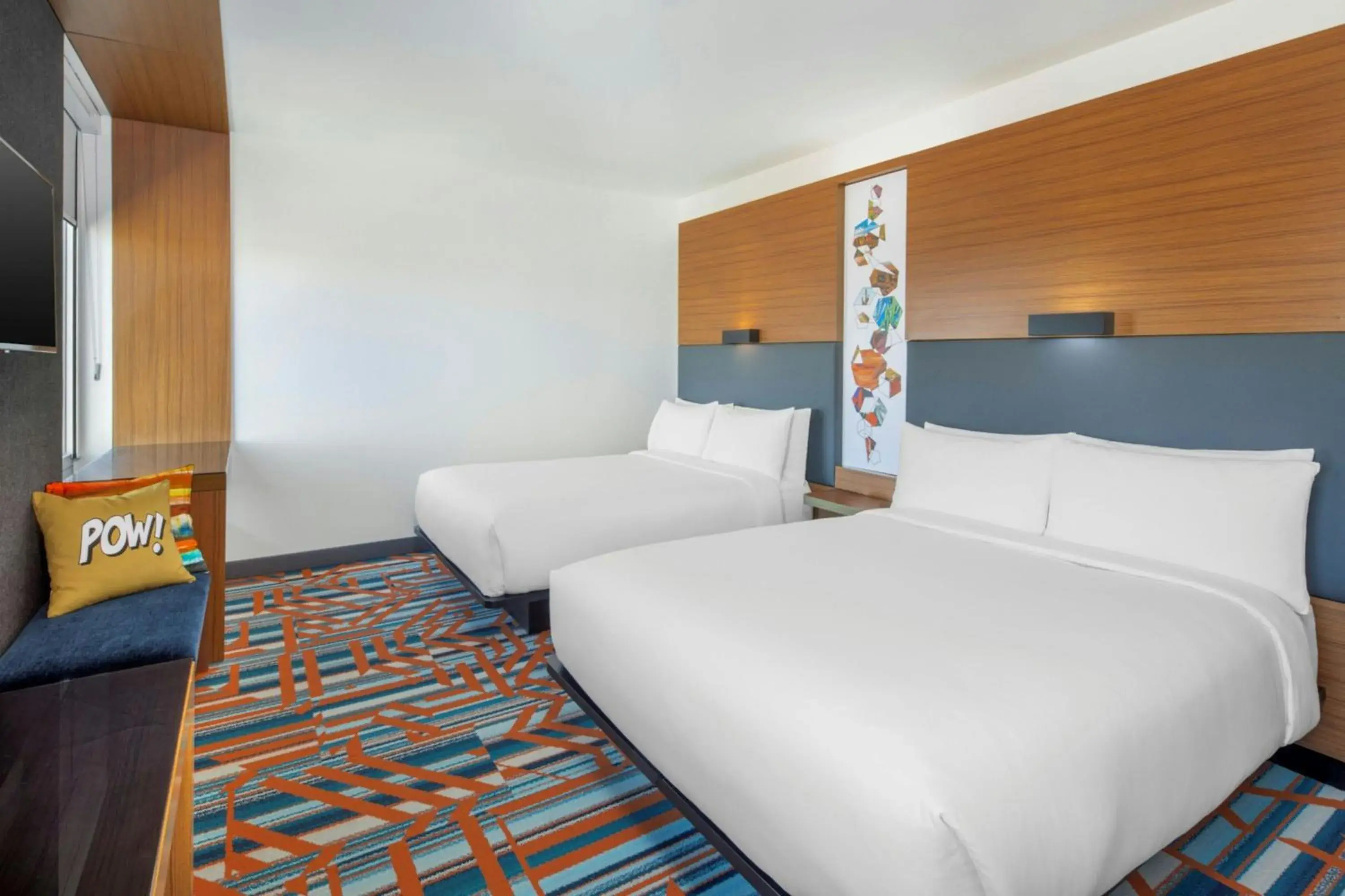 Queen Room with Two Queen Beds and Roll-in Shower - Mobility and Hearing Accessible in Aloft Phoenix Airport Queen Room with Two Queen Beds and Roll-in Shower - Mobility and Hearing Accessible in Aloft Phoenix Airport