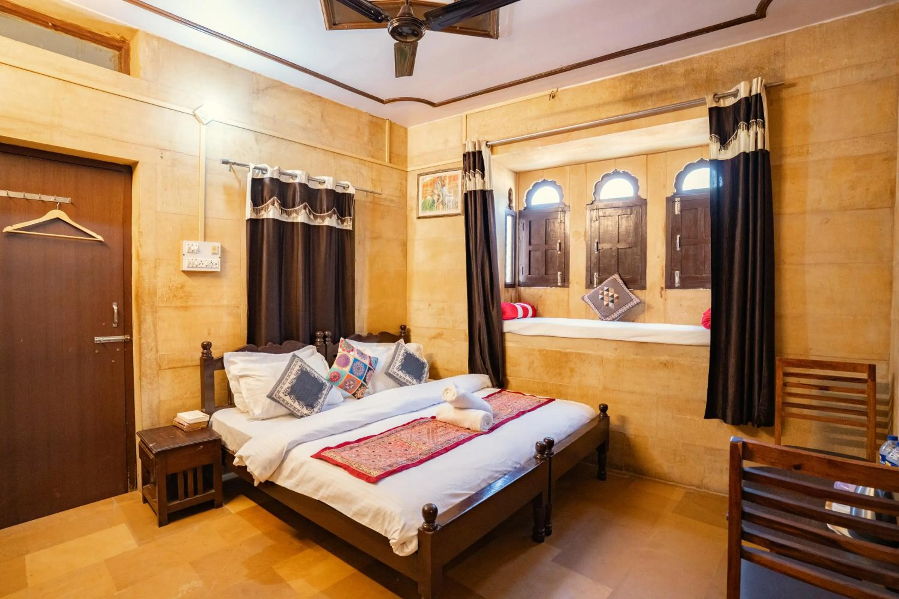 Bed in Hotel Fotiya jaisalmer
