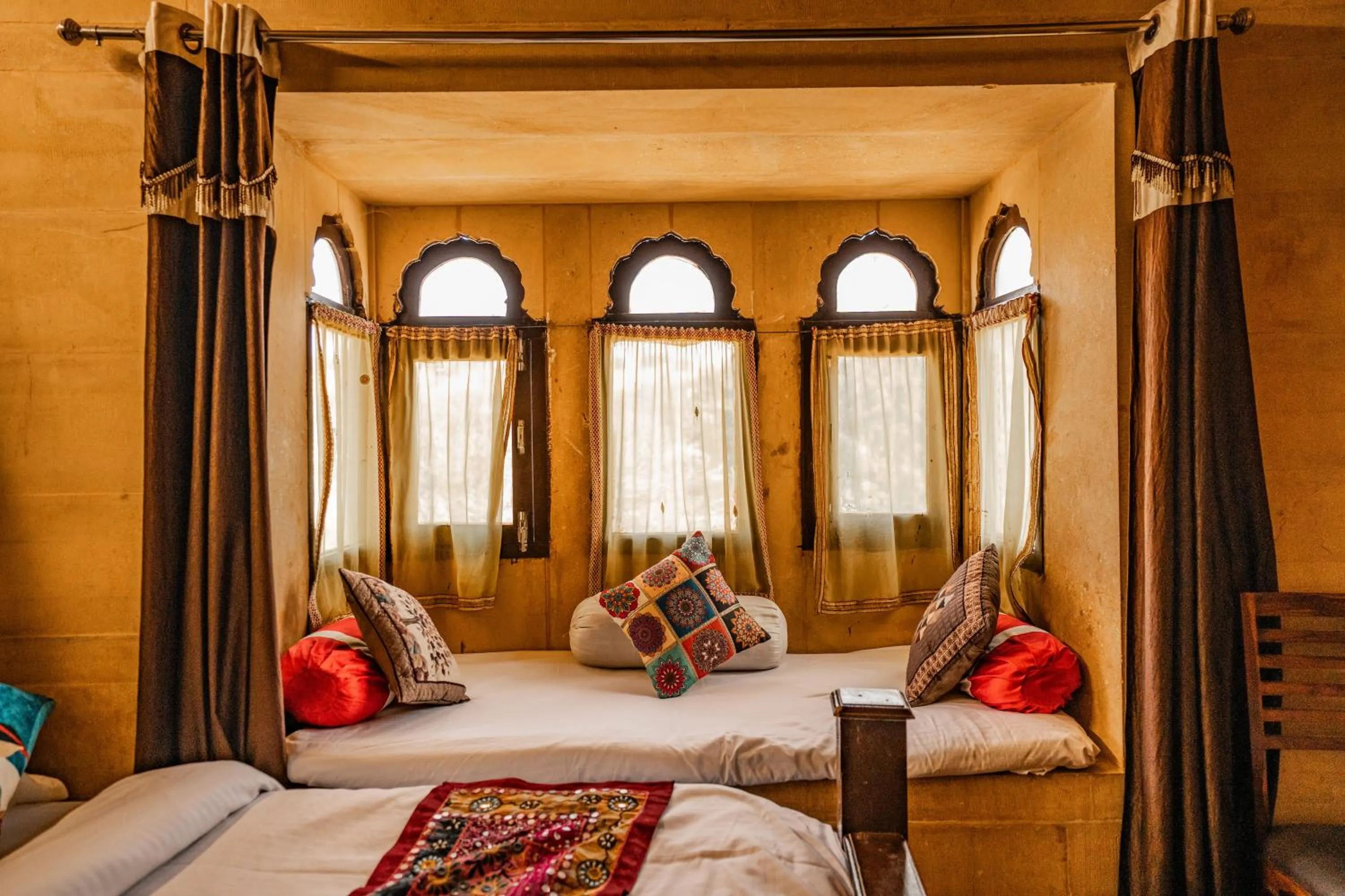 Bed in Hotel Fotiya jaisalmer