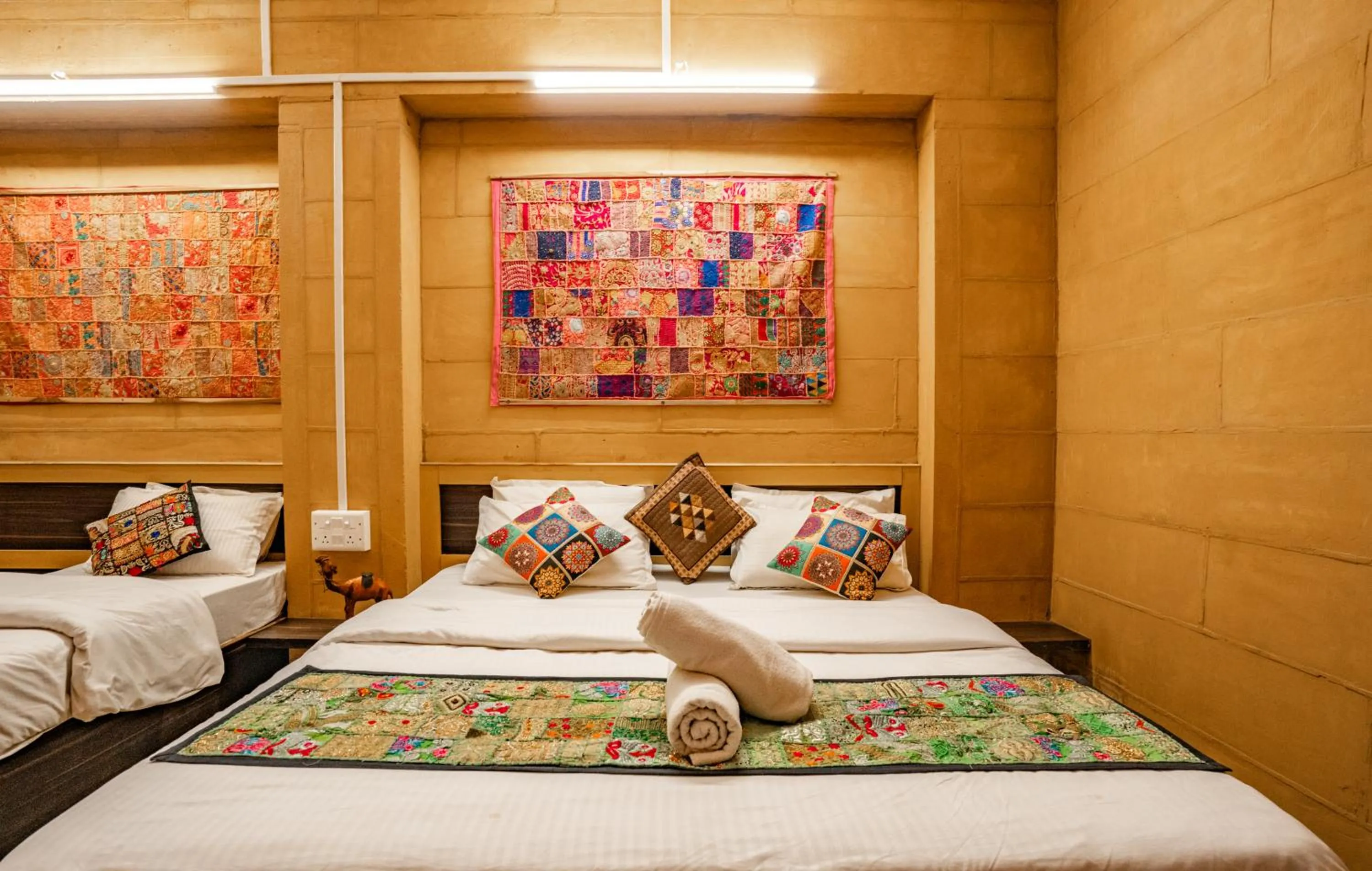 Bed in Hotel Fotiya jaisalmer