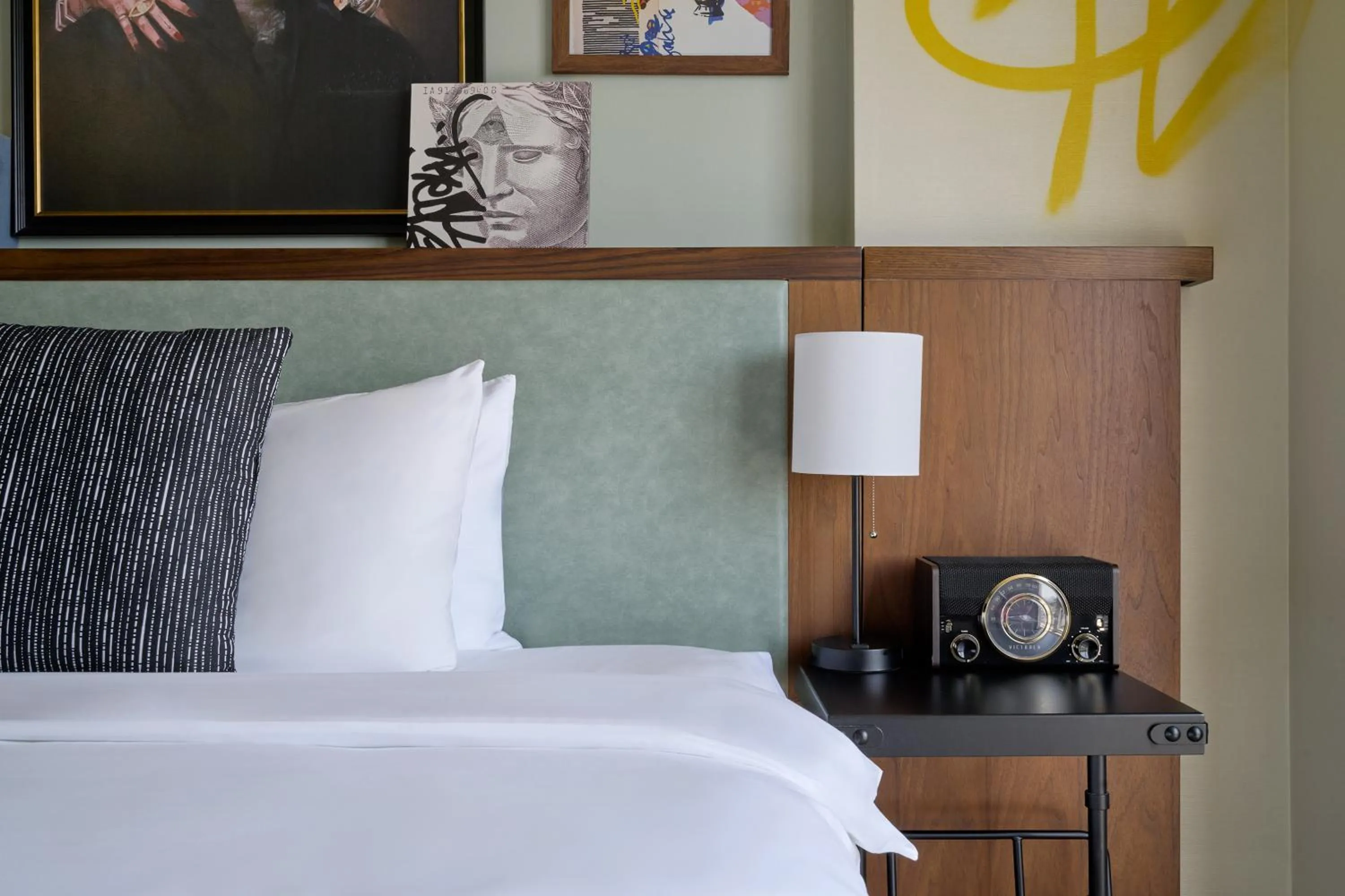 Bed in Generator Hotel Washington DC