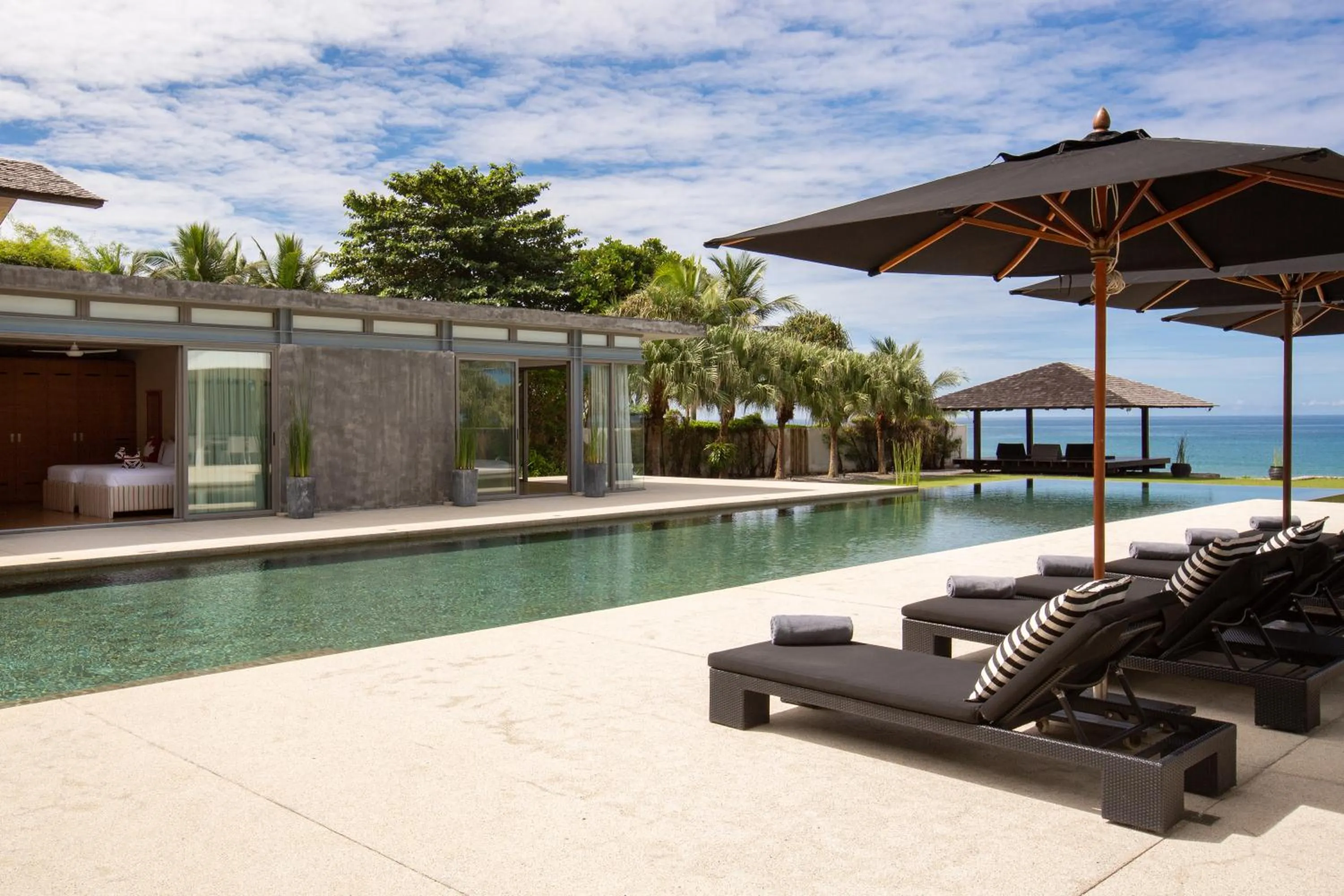 Pool view in Sava Beach Villas