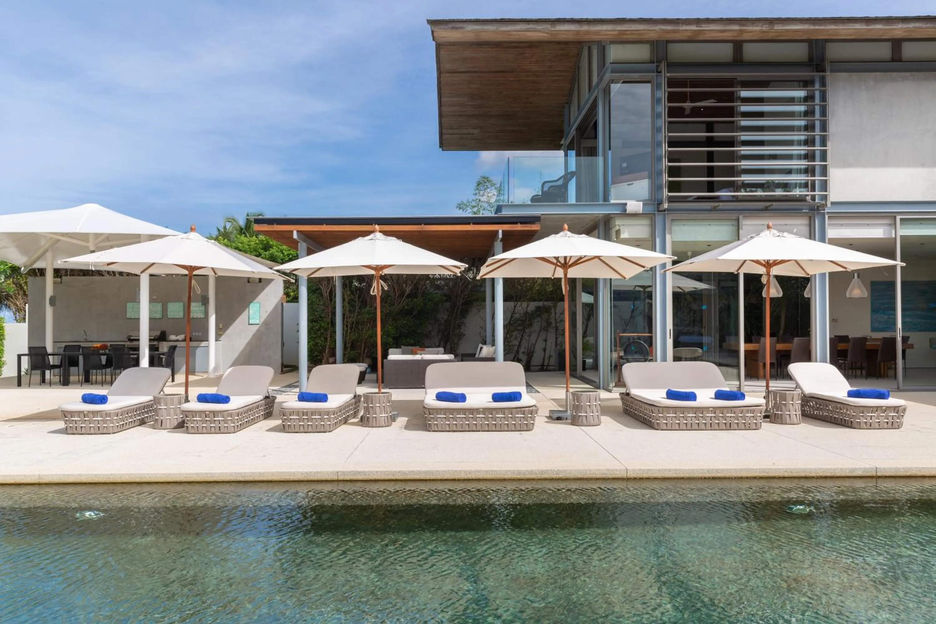 Pool view in Sava Beach Villas