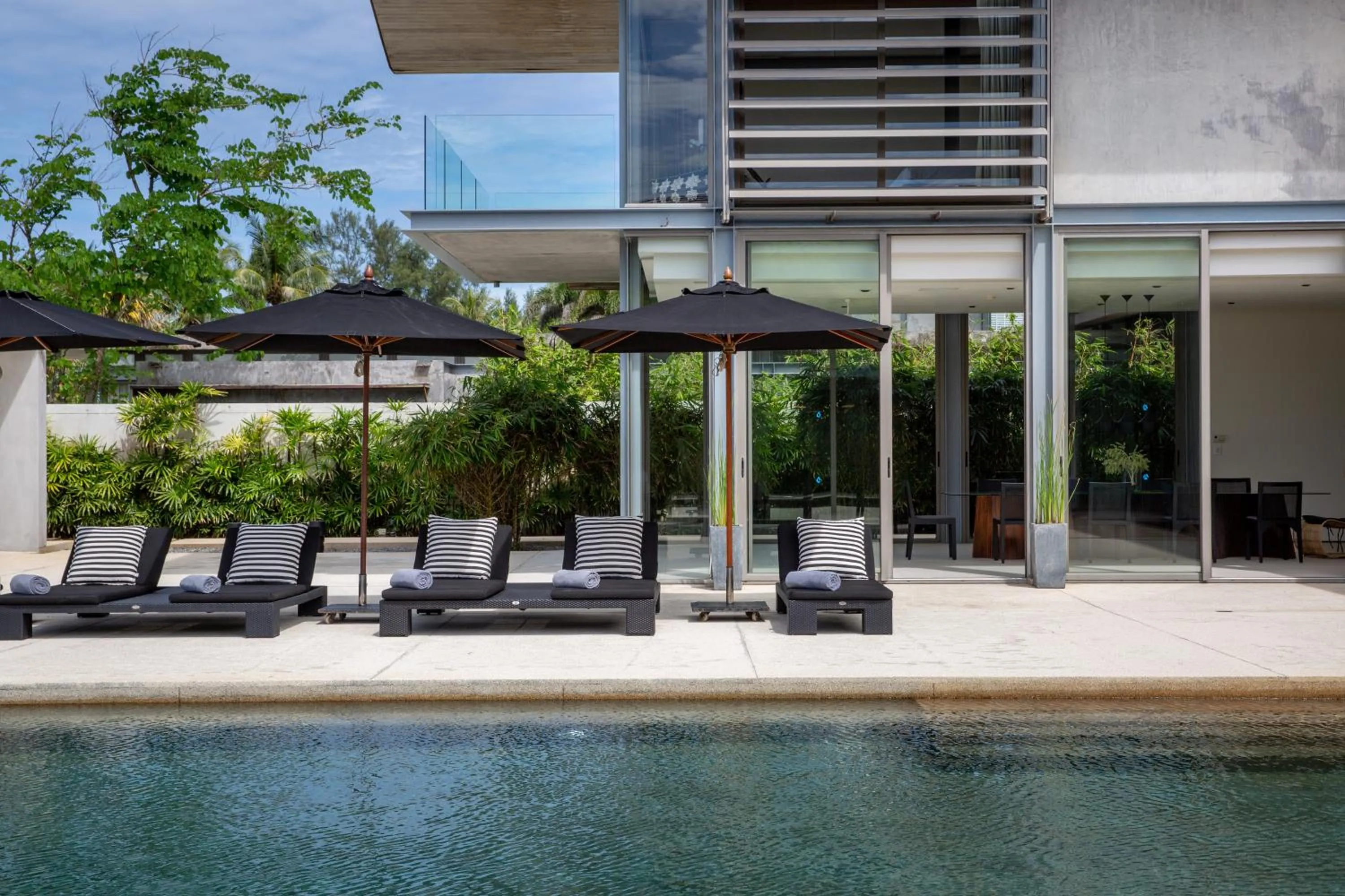 Pool view in Sava Beach Villas