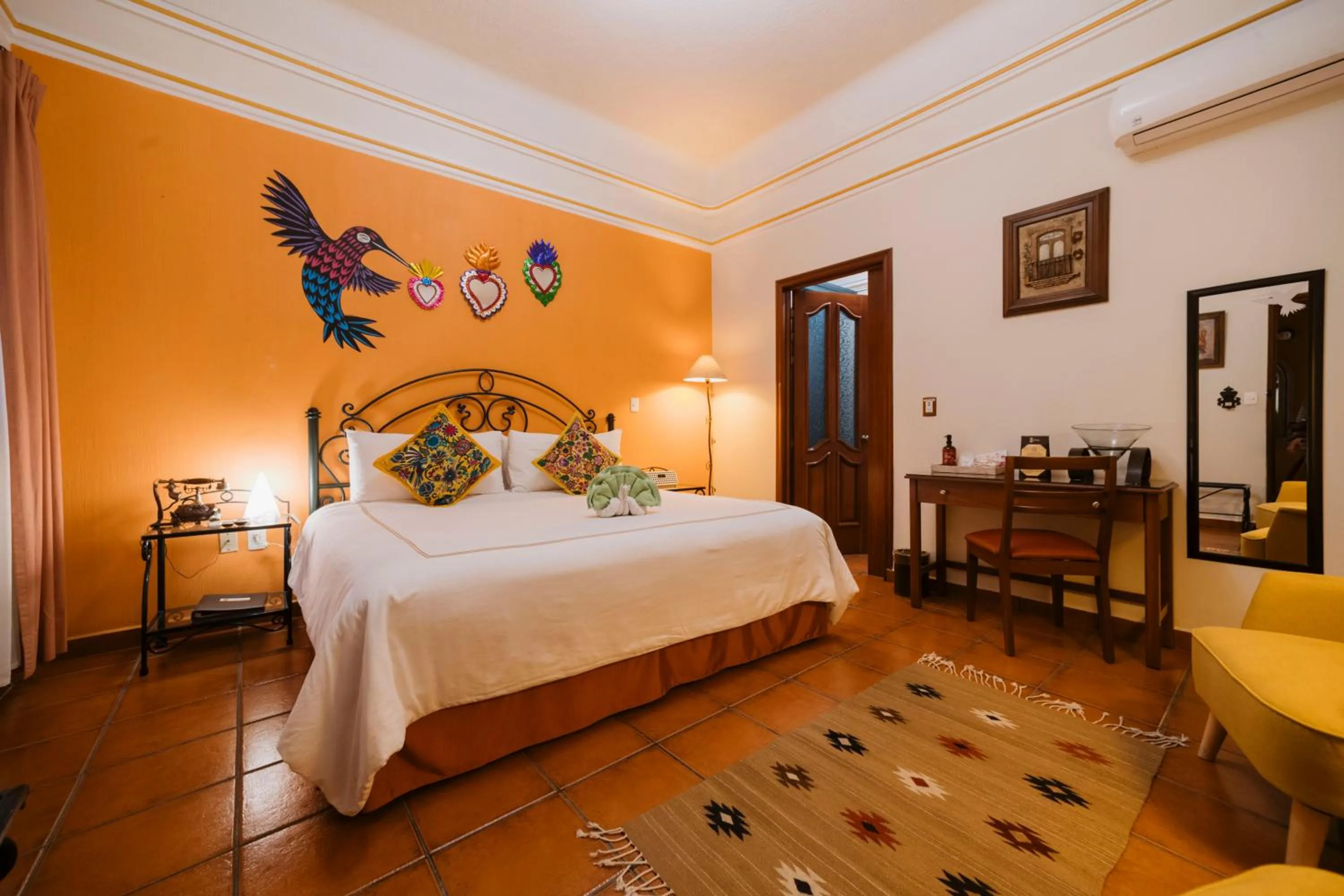 Bed in Hotel Boutique Parador San Miguel Oaxaca