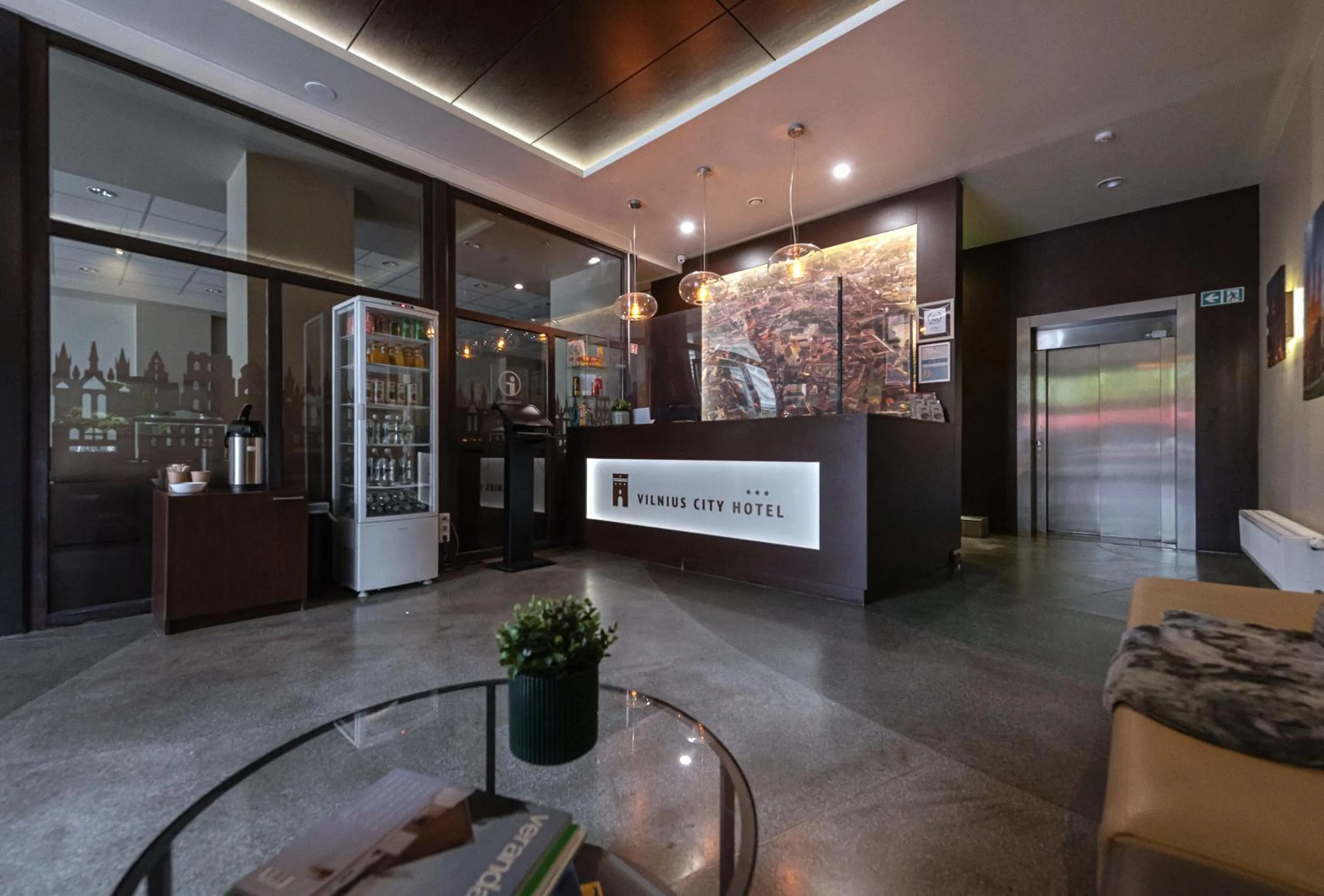 Lobby or reception in Vilnius City Hotel