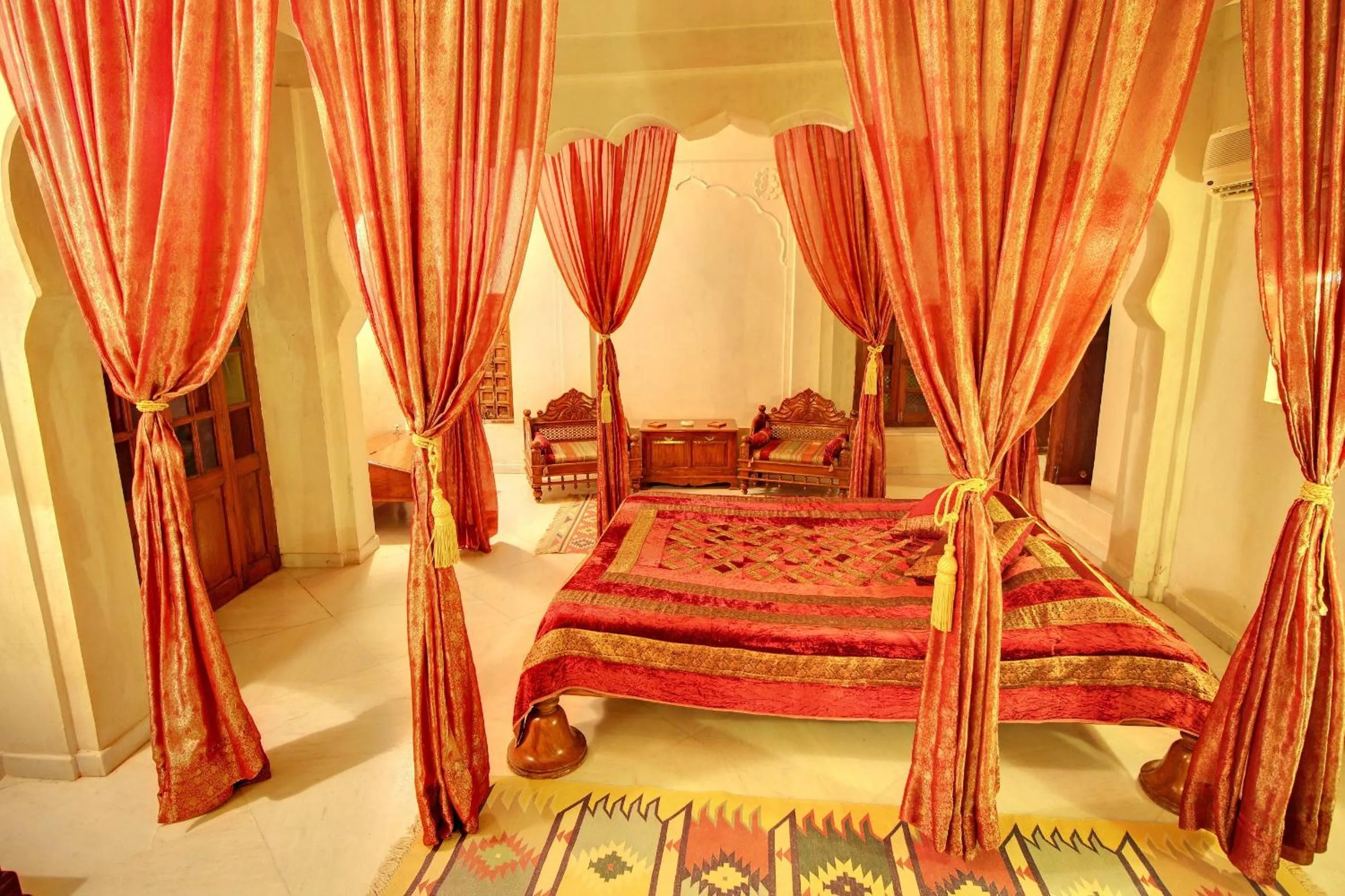 Bathroom, Bed in The Fort Pokaran