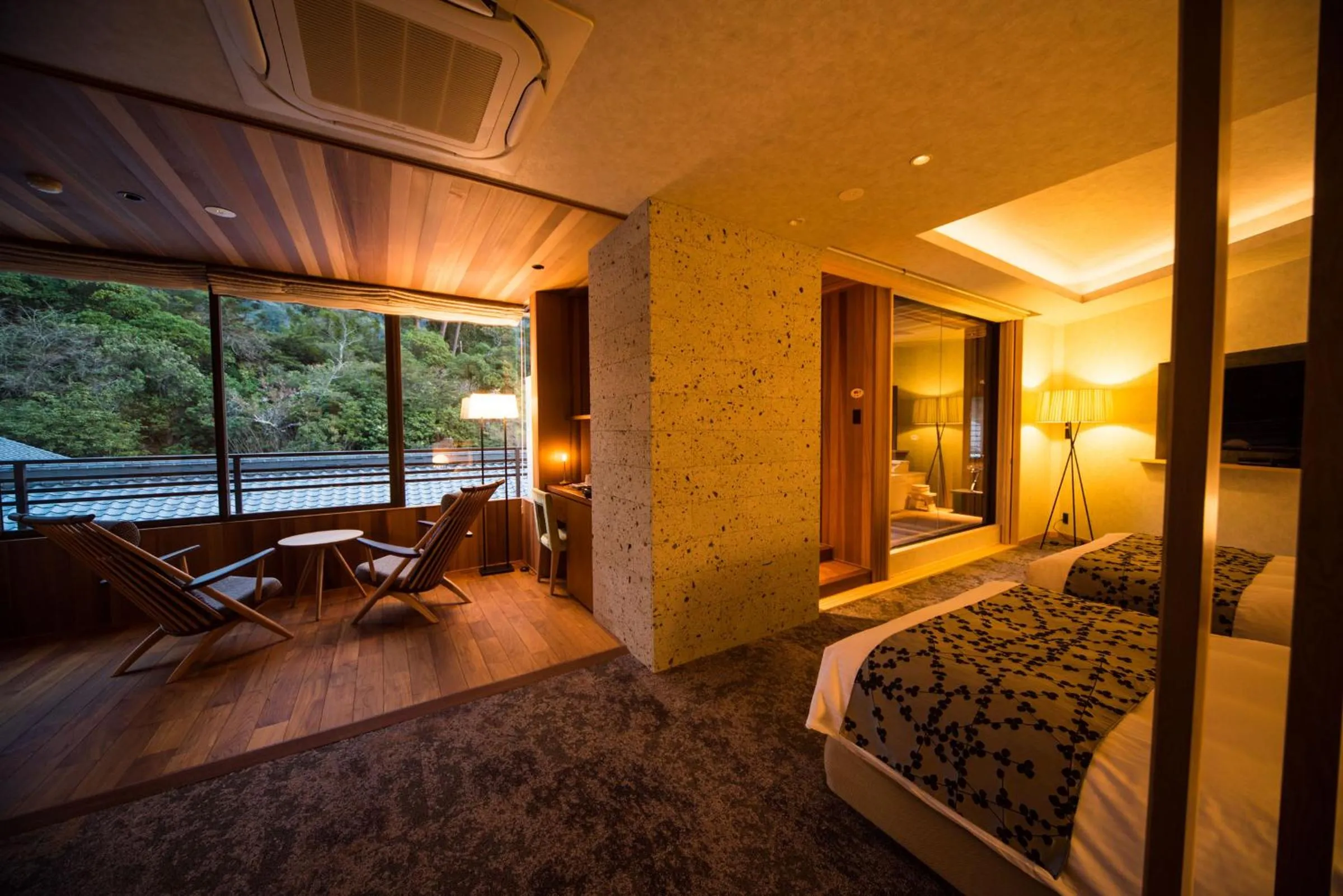 Bed in Miyajima Grand Hotel Arimoto