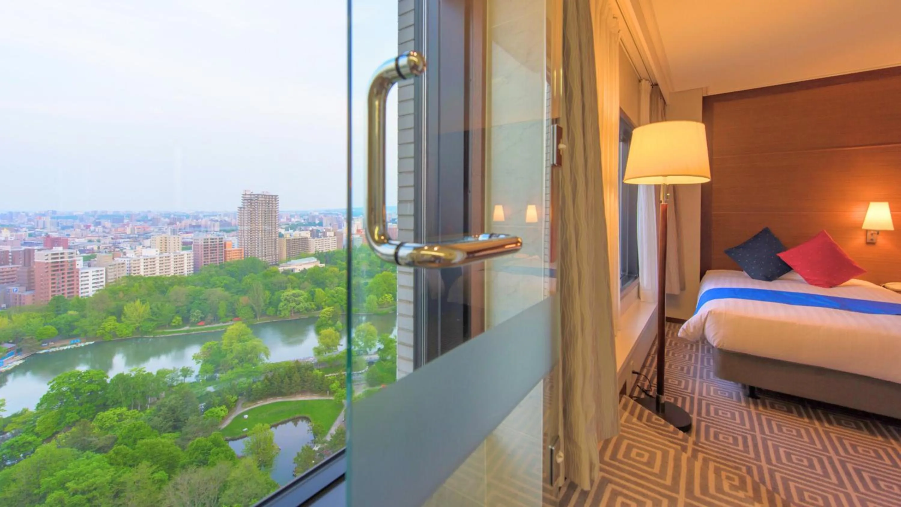 View (from property/room), Bed in Premier Hotel Nakajima Park Sapporo