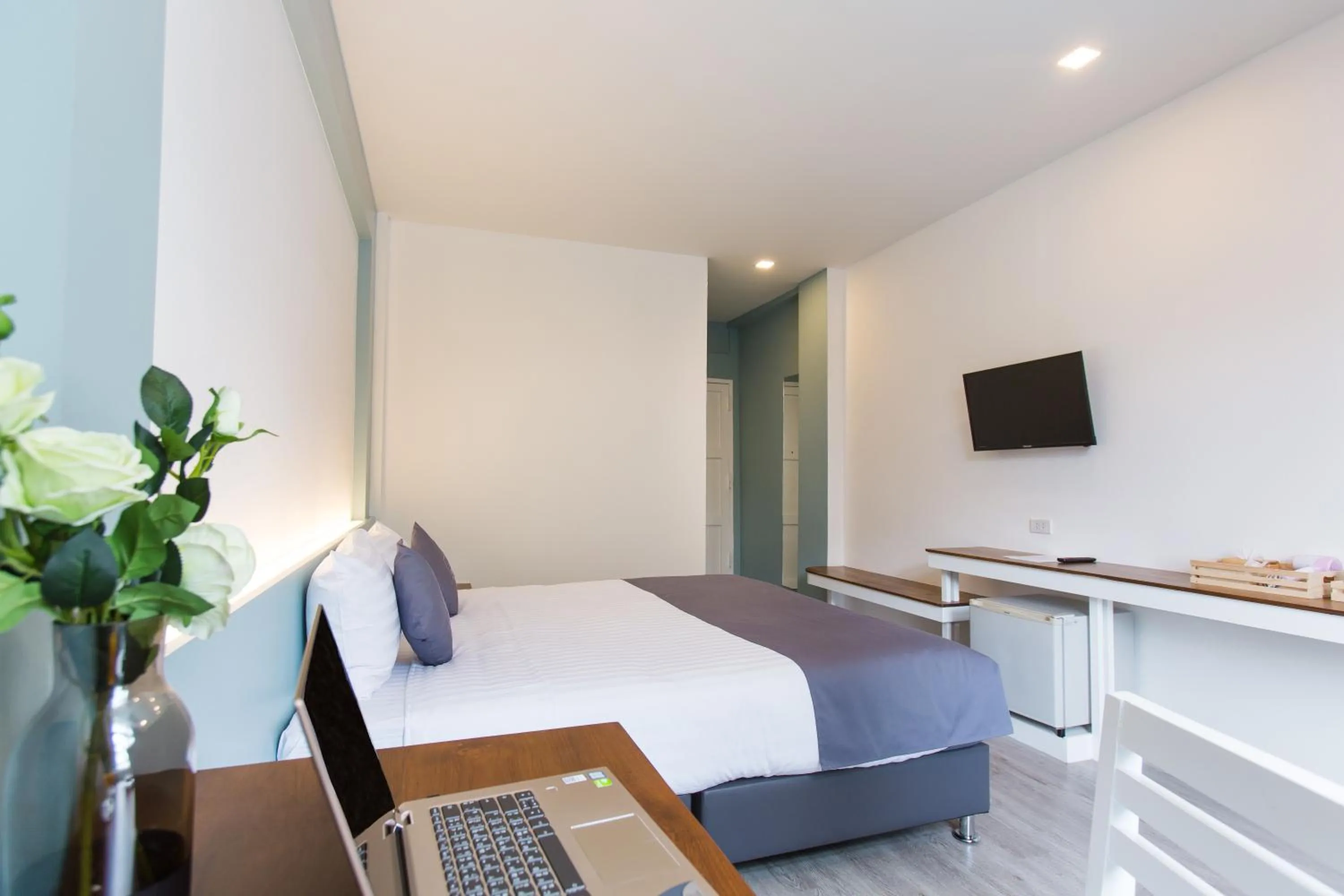 Bed in At the Train Chiang Mai Hotel