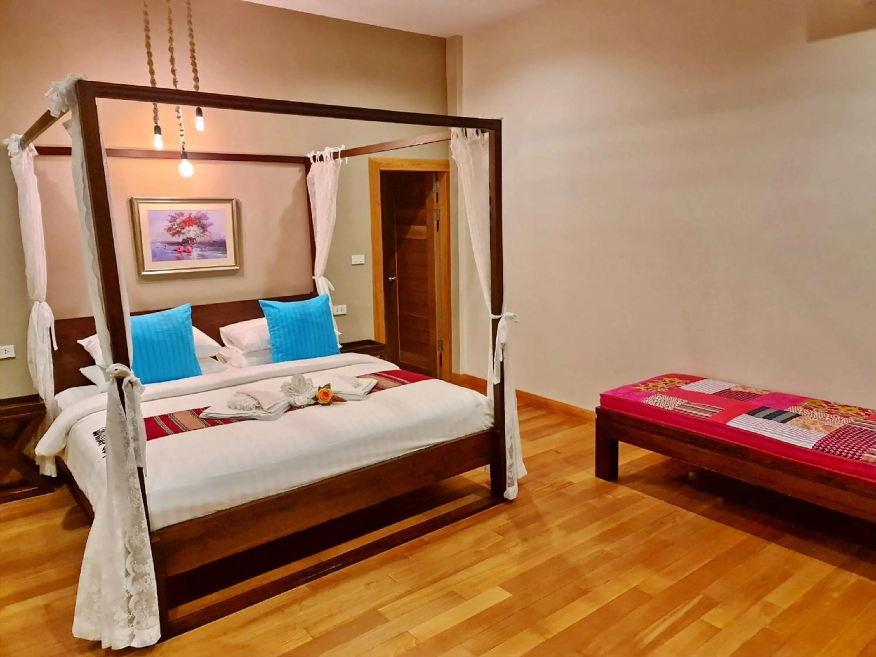 Bed in Tantai Eco Farm Stay At Khao Yai