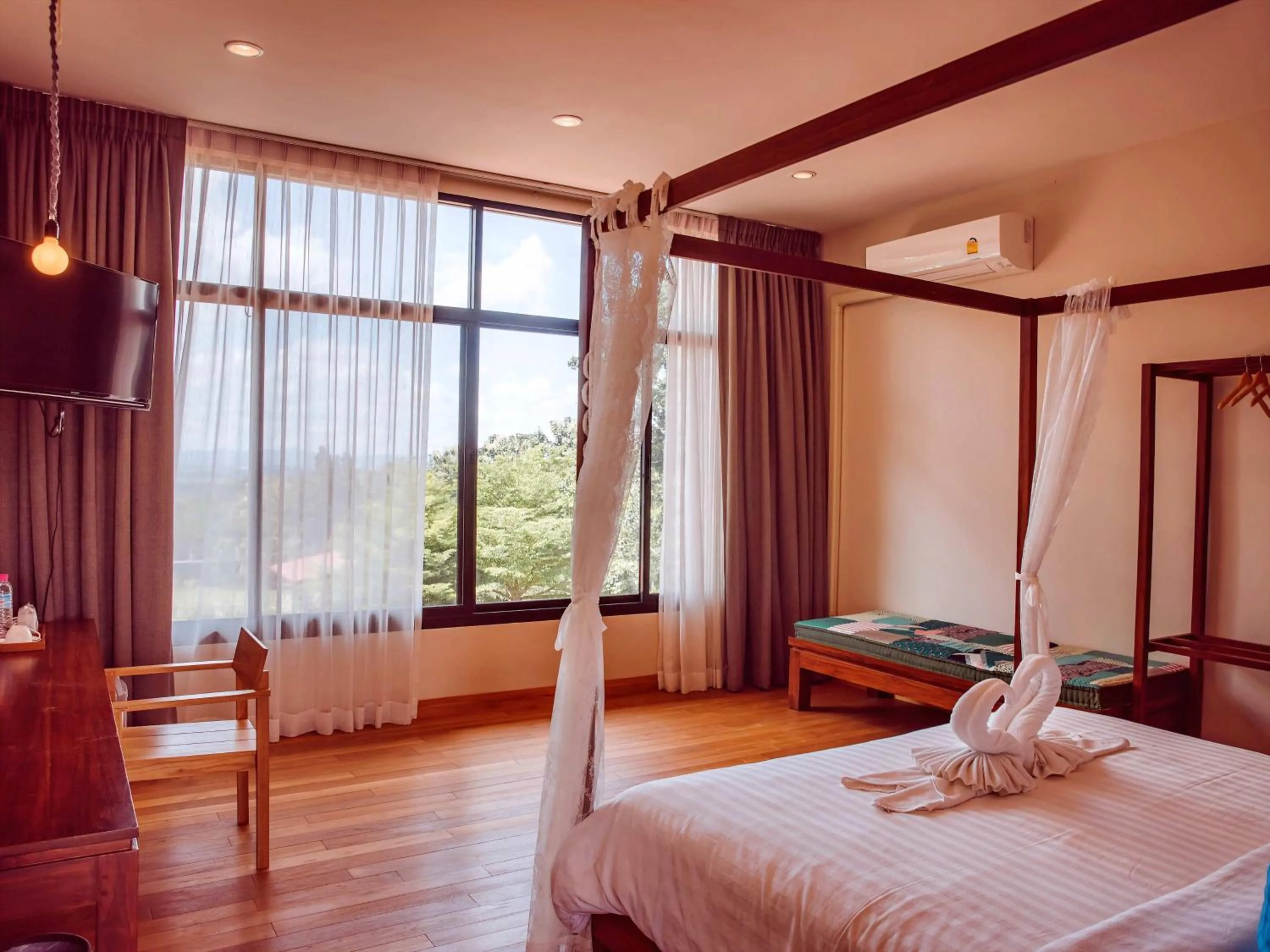 Bed in Tantai Eco Farm Stay At Khao Yai
