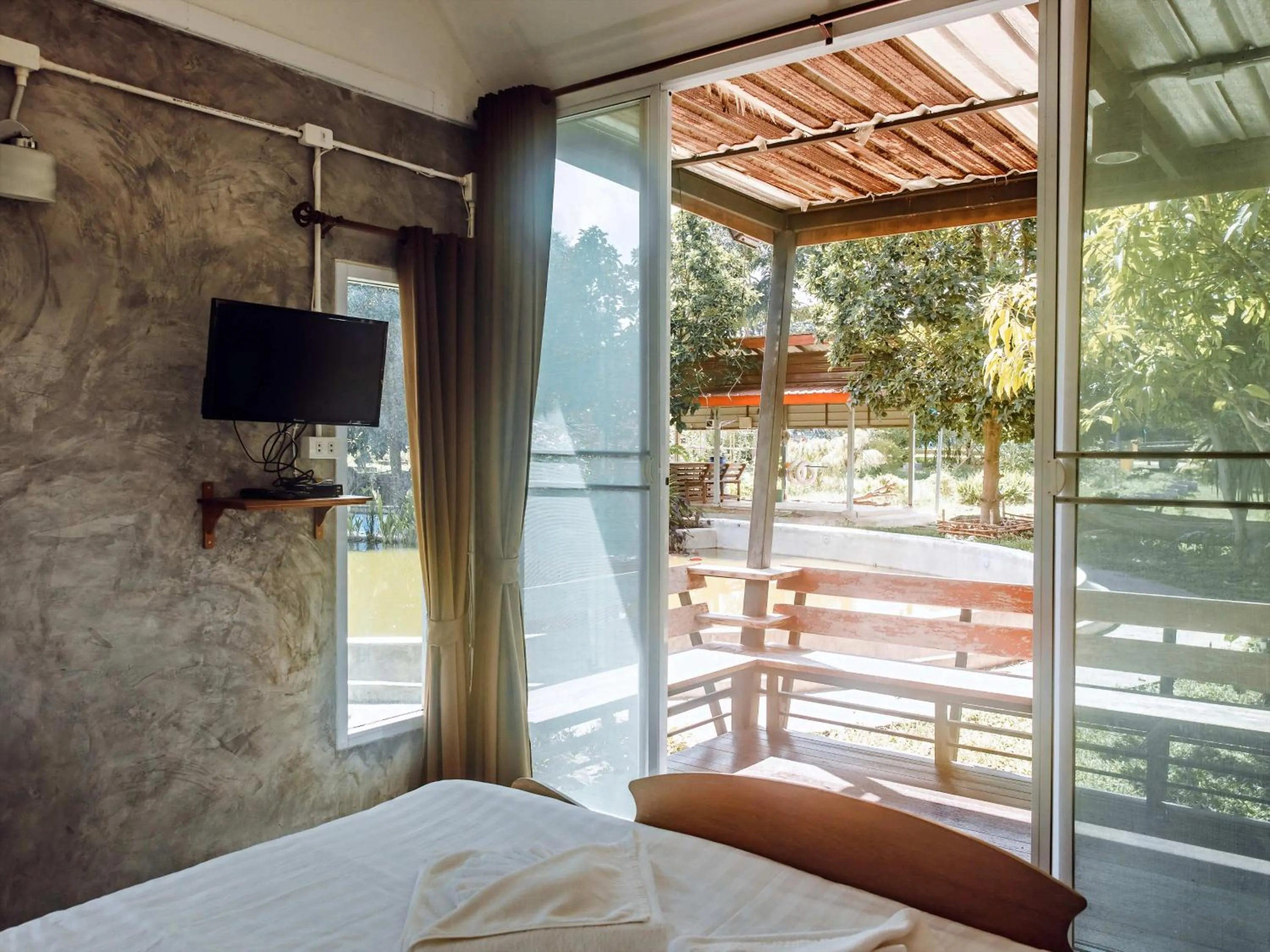 Bed in Tantai Eco Farm Stay At Khao Yai