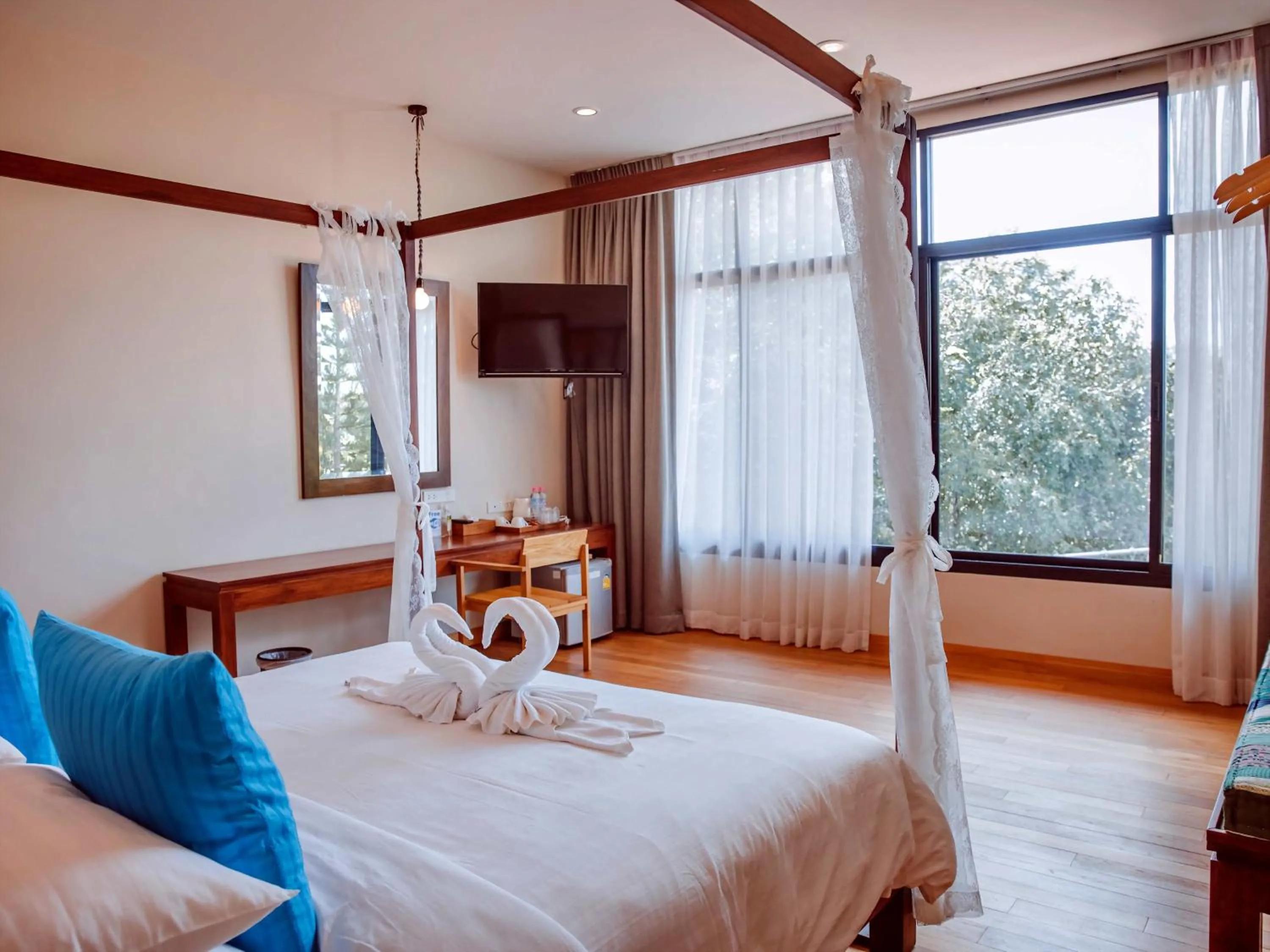 Bed in Tantai Eco Farm Stay At Khao Yai