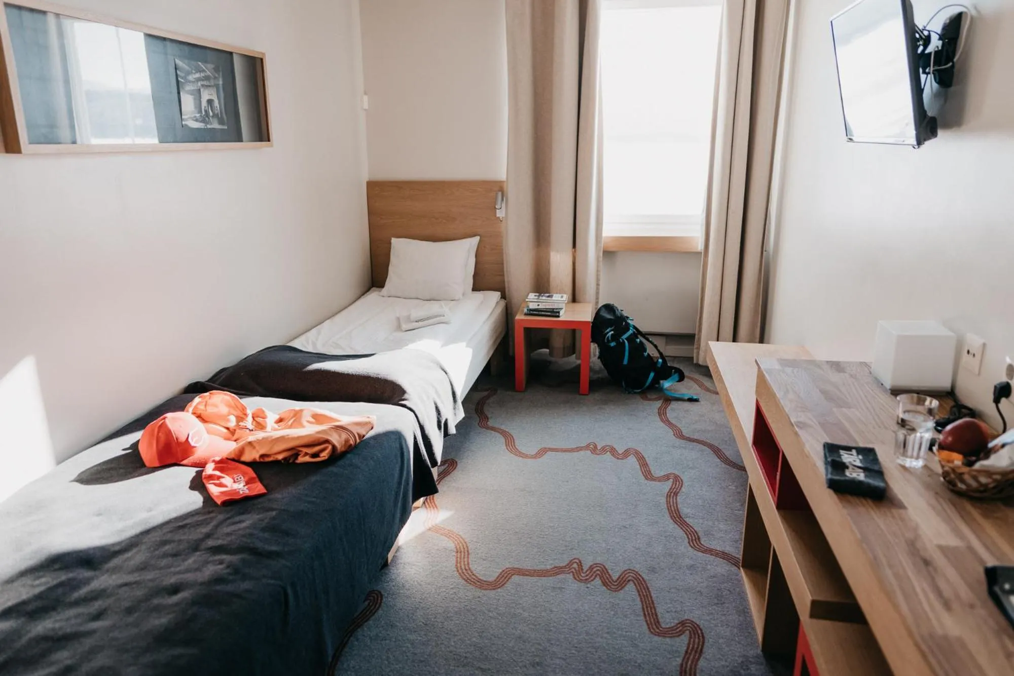 Photo of the whole room, Bed in Tärnaby Fjällhotell