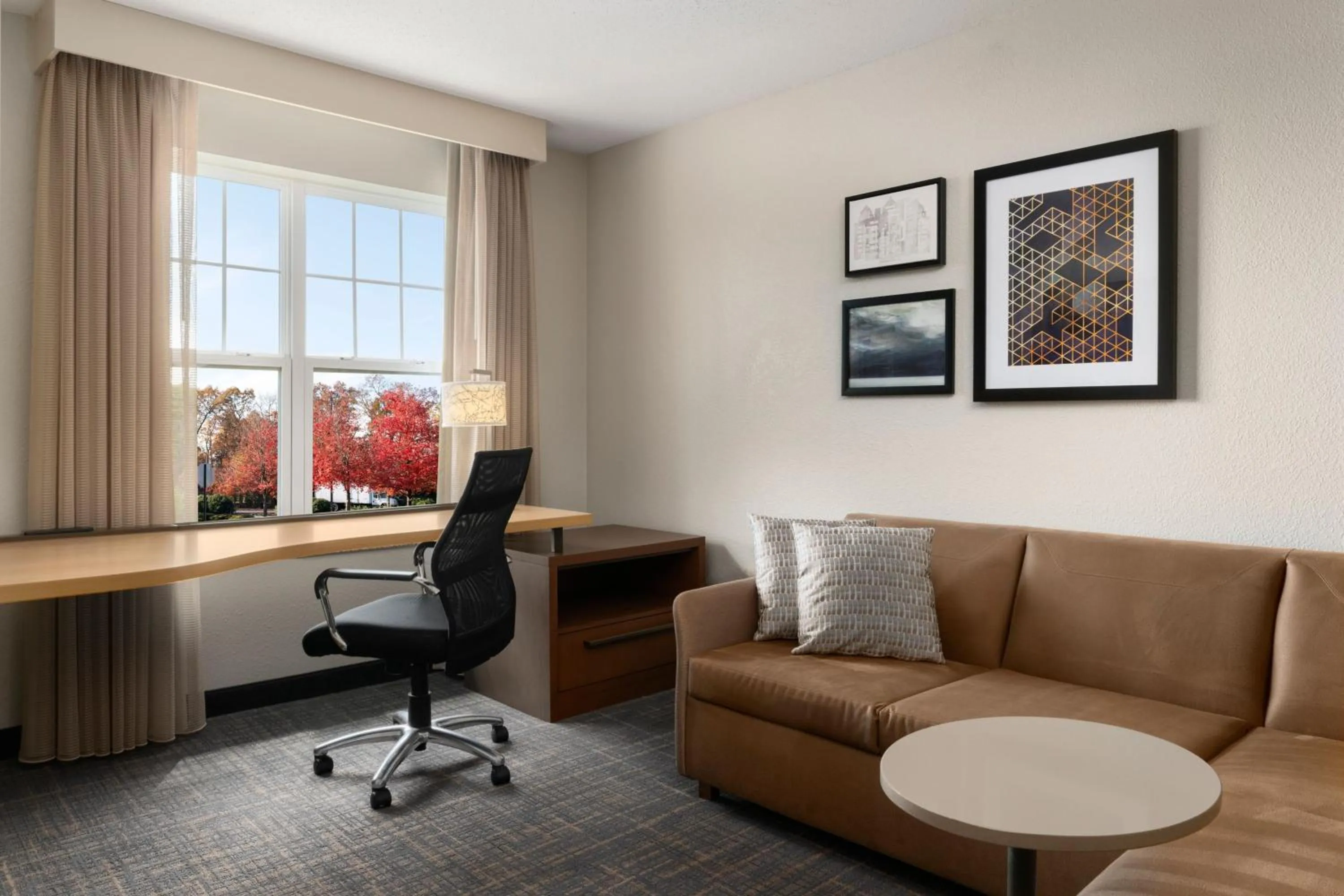 Living room in Residence Inn Neptune at Gateway Center