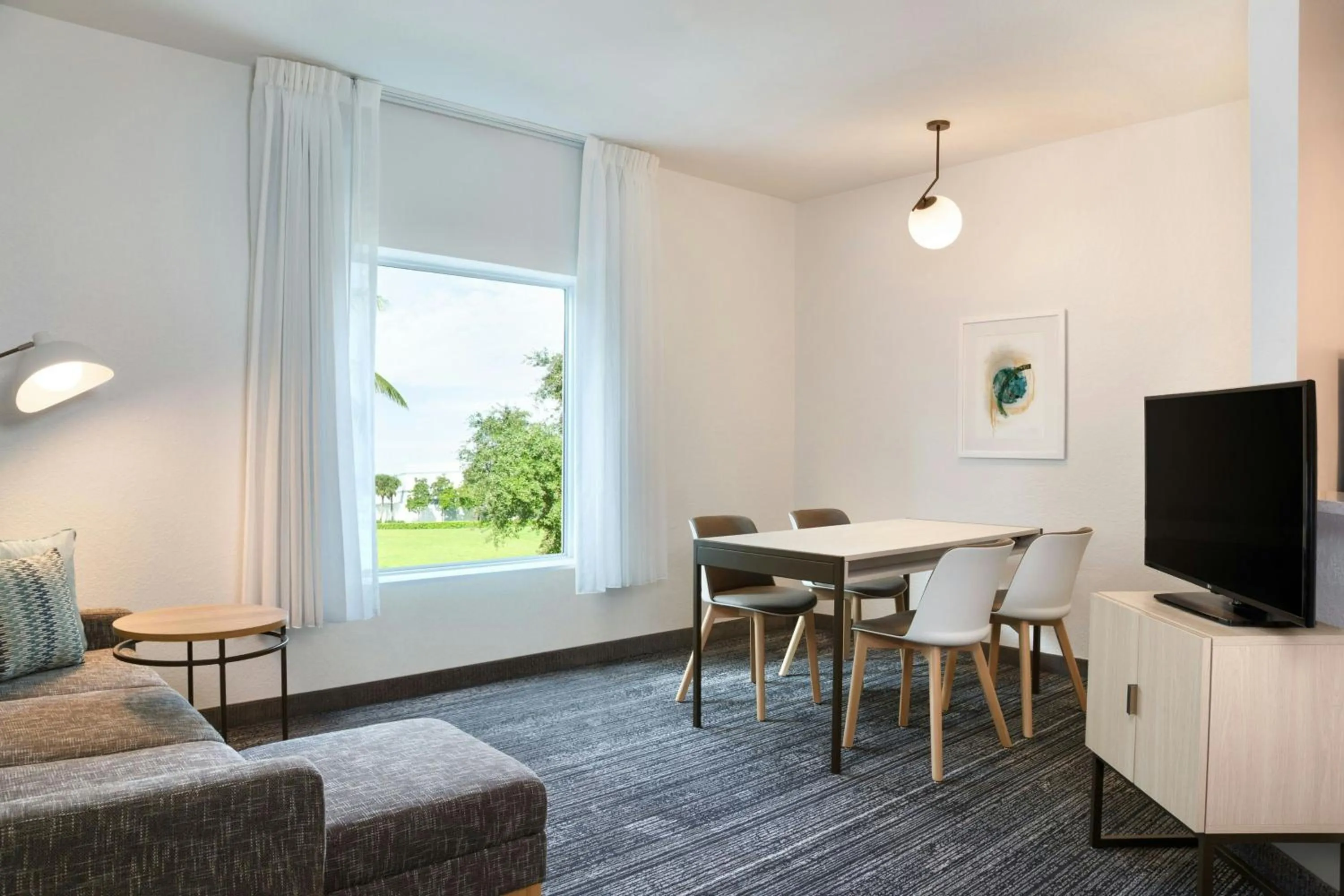 Living room in TownePlace Suites Fort Lauderdale West