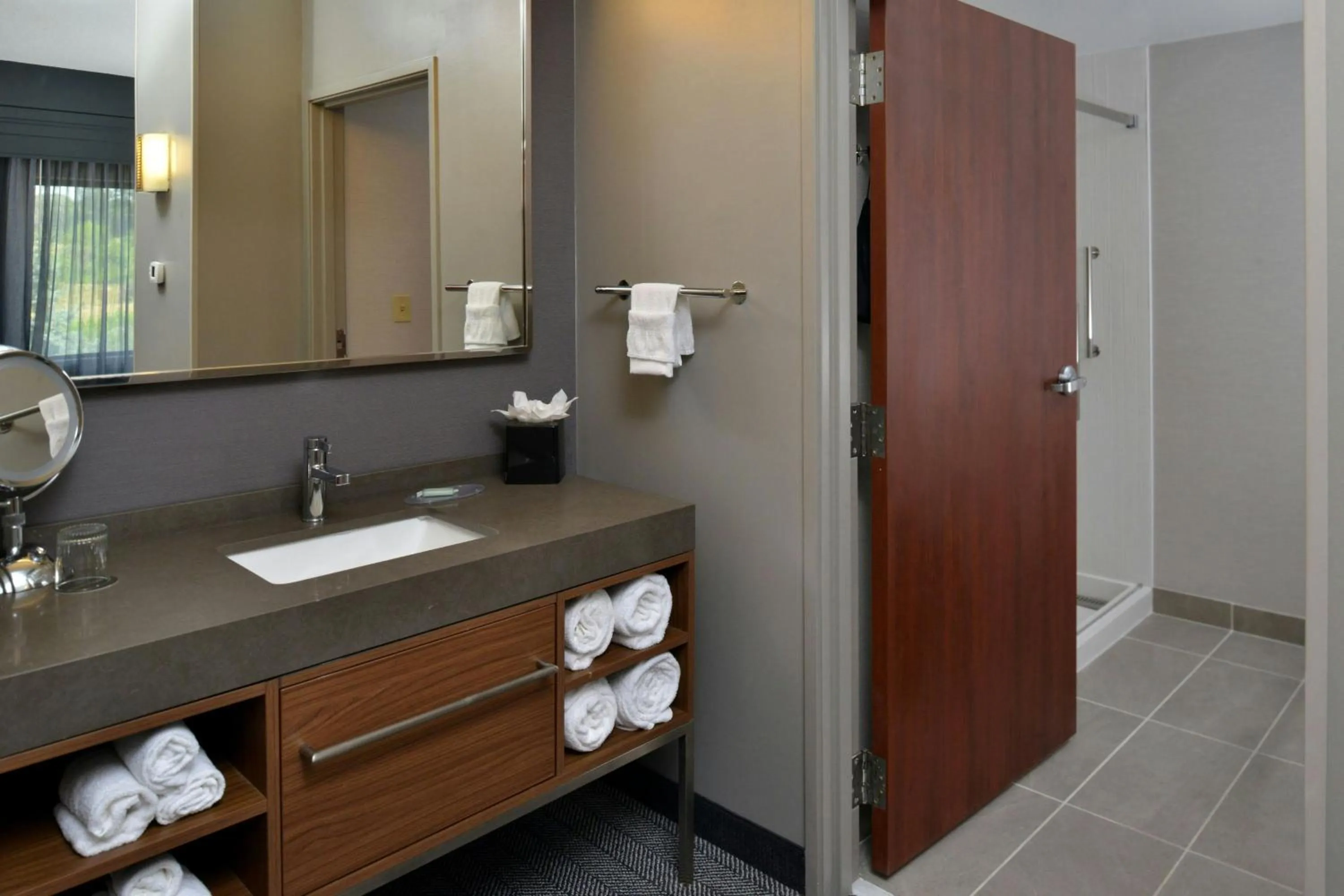 Bathroom in Courtyard by Marriott Harrisburg Hershey