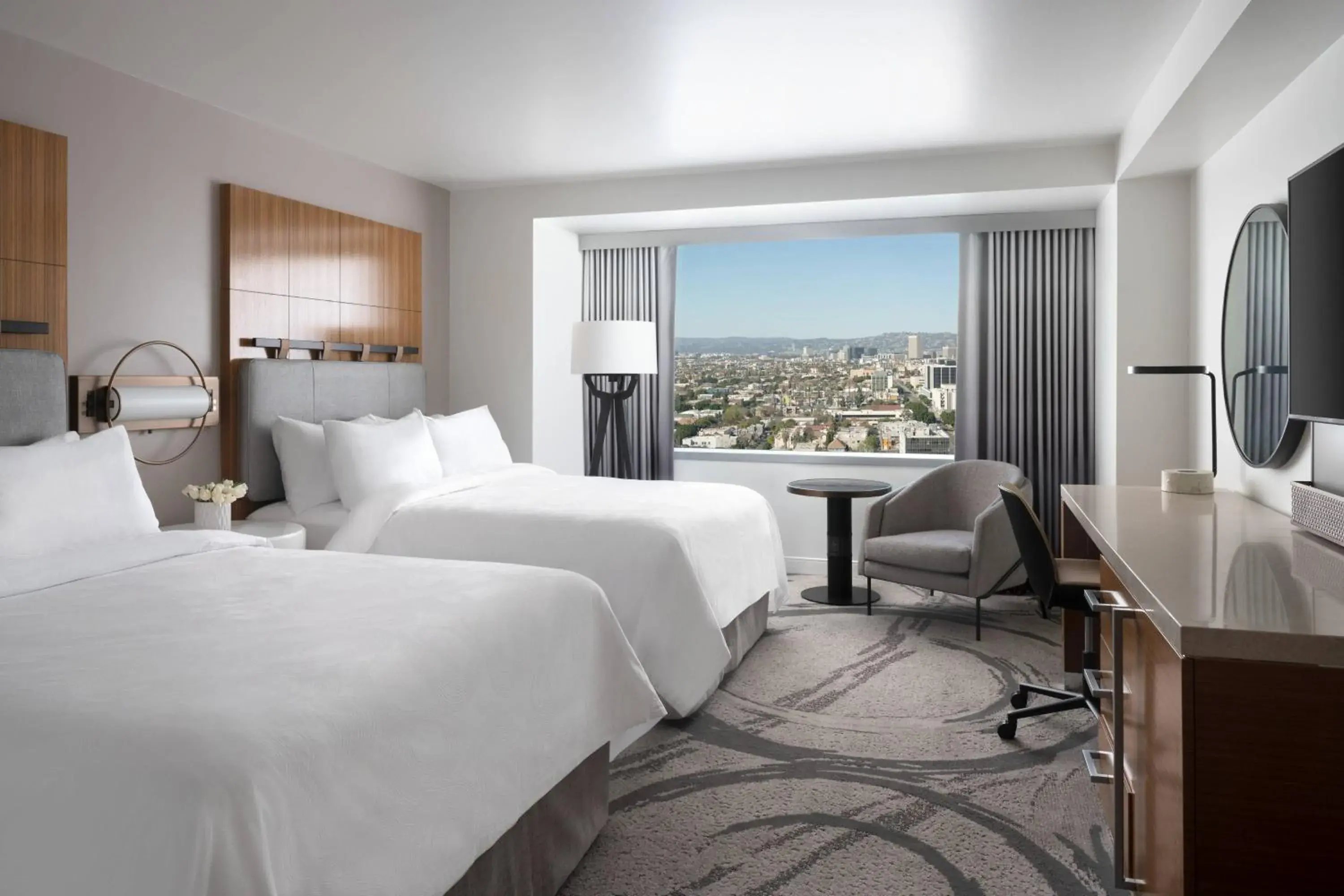 Queen Room with Two Queen Beds - Hearing Accessible in JW Marriott Los Angeles L.A. LIVE Queen Room with Two Queen Beds - Hearing Accessible in JW Marriott Los Angeles L.A. LIVE
