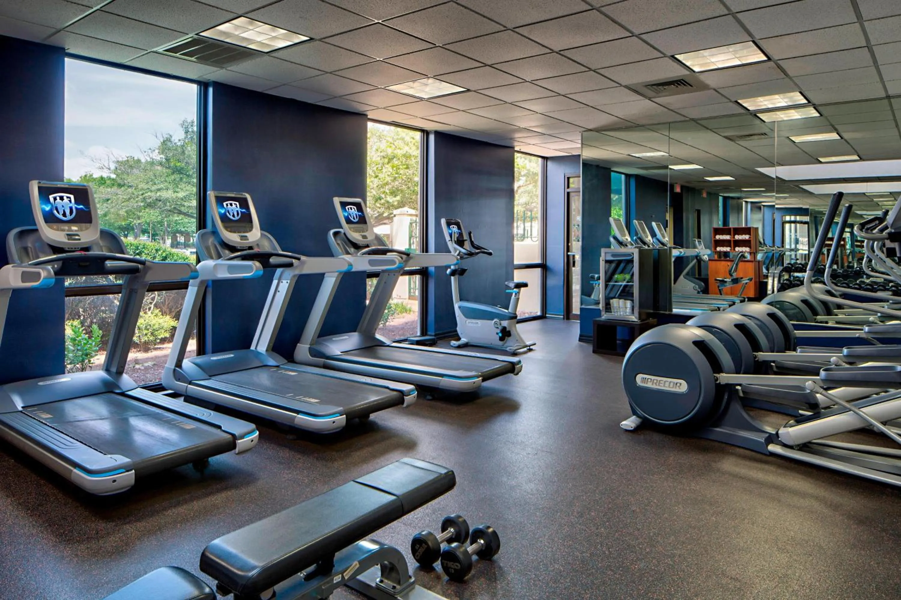 Fitness centre/facilities in Houston Marriott South at Hobby Airport