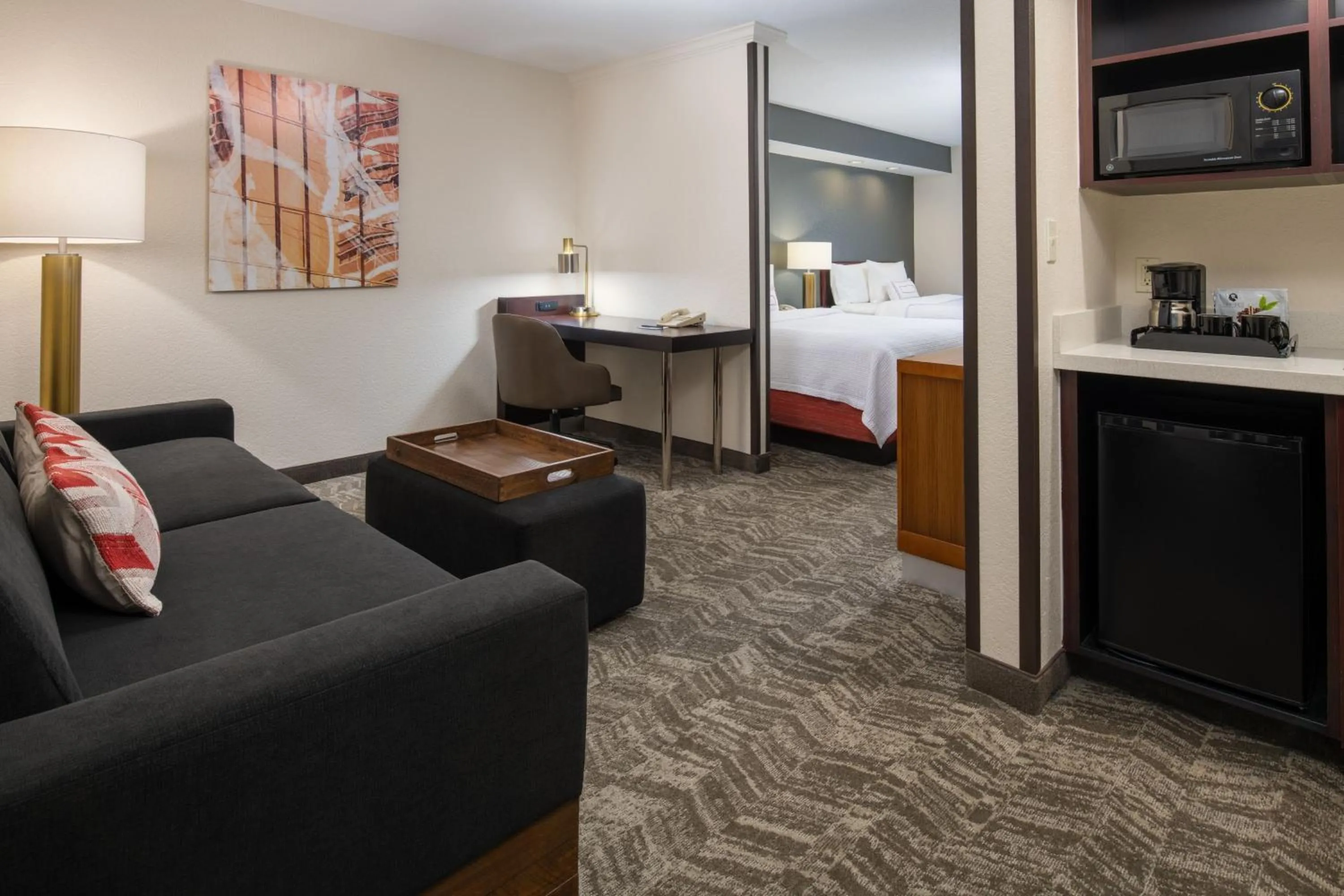 Photo of the whole room, Bed in SpringHill Suites Portland Airport