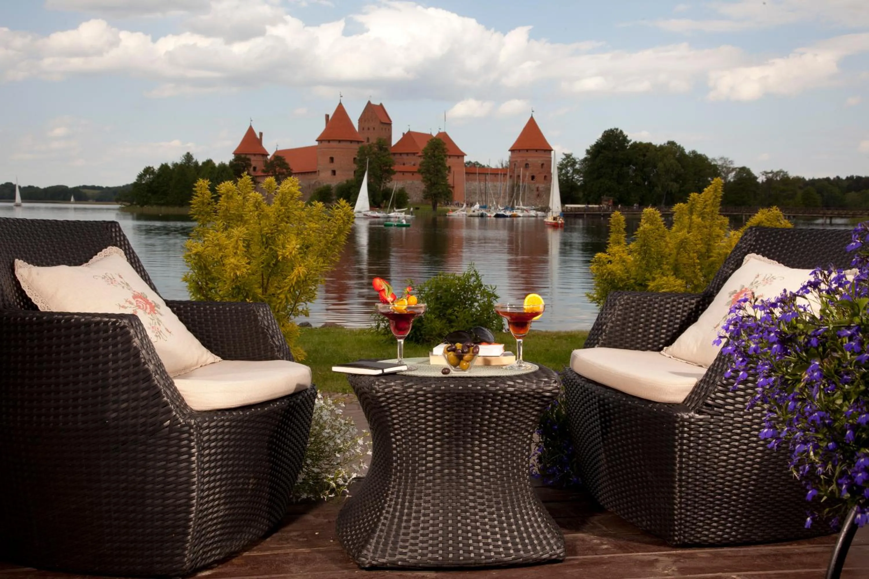 Balcony/Terrace in Apvalaus Stalo Klubas Gastro & SPA Hotel