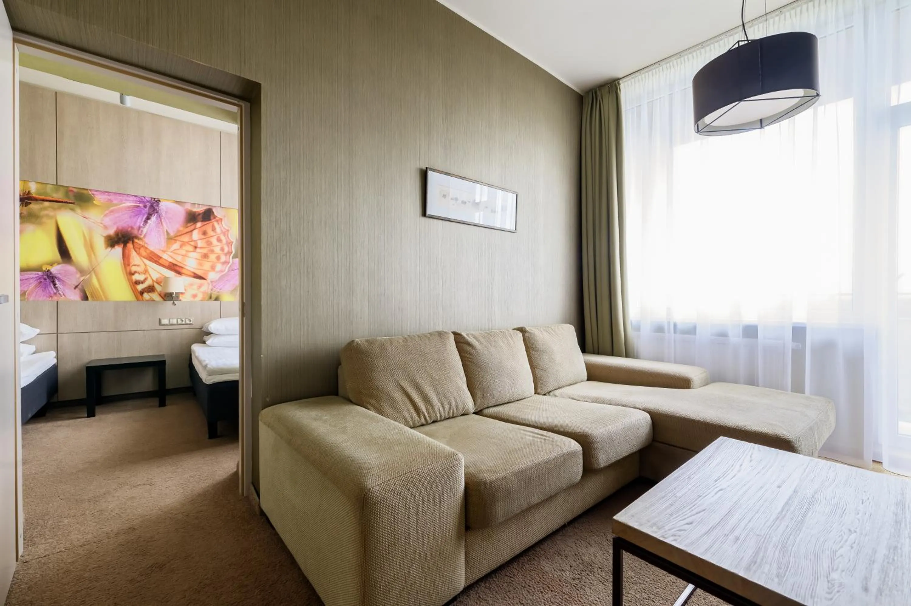 Living room, Bed in SPA VILNIUS Druskininkai