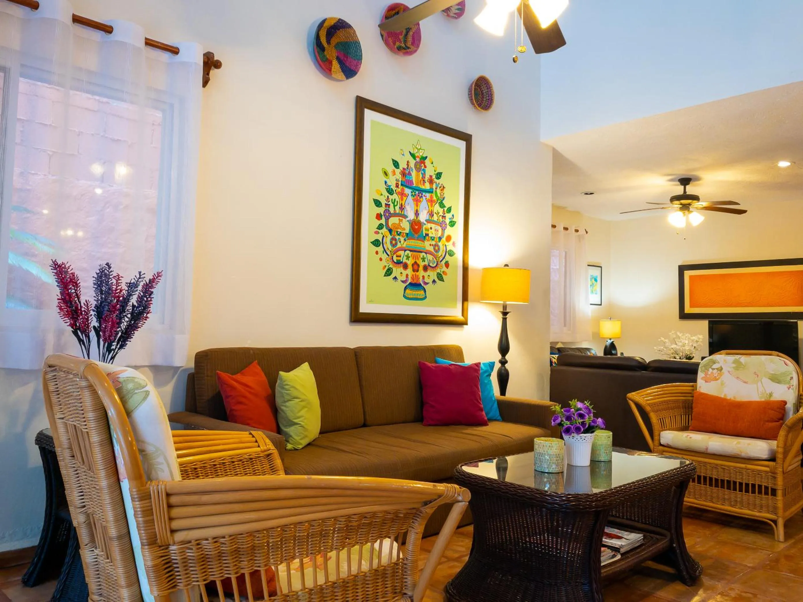Living room in Casa Mulder - Steps to Beach Private Pool Ocean-View Roof