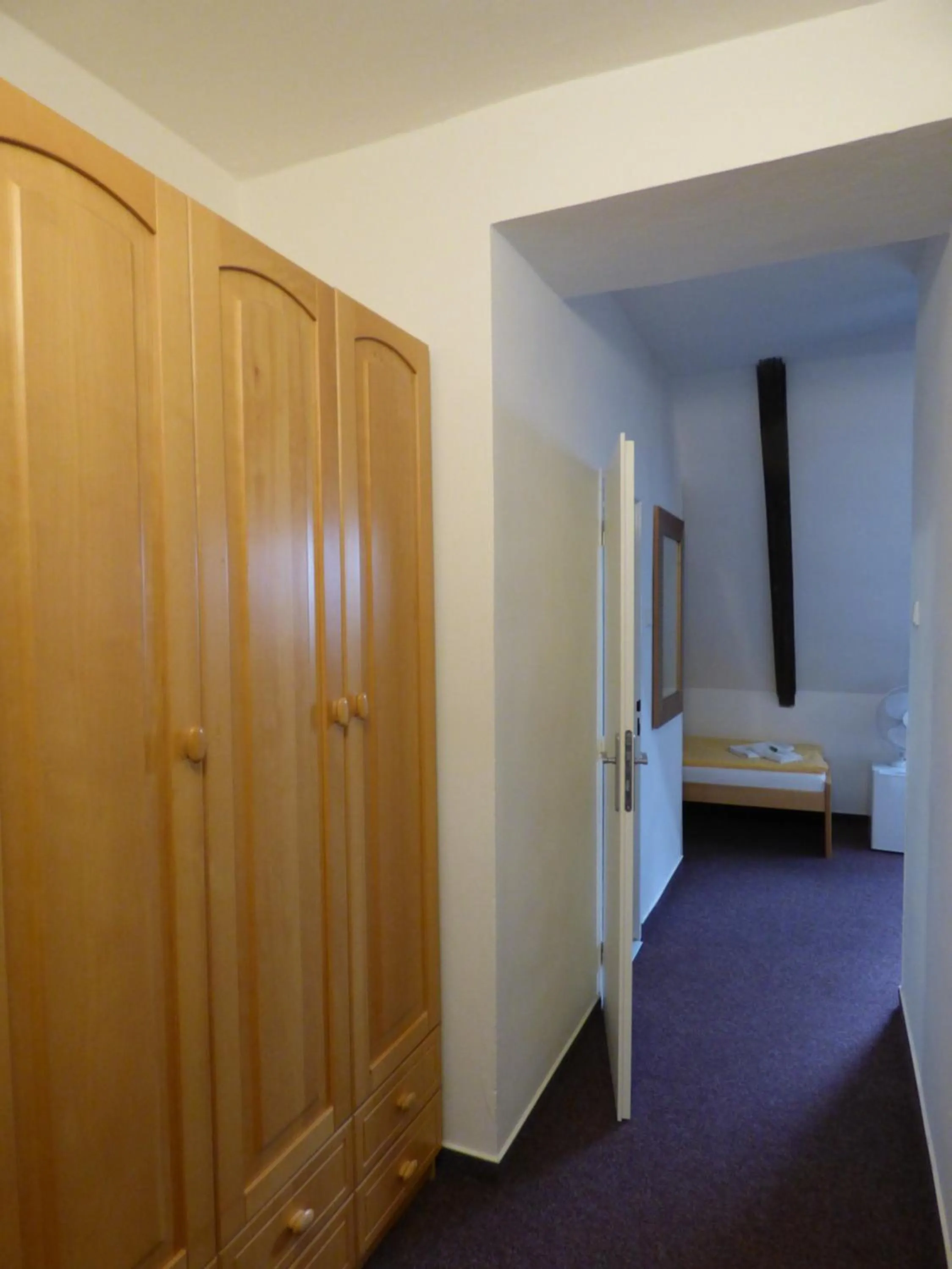 wardrobe, Bed in Hotel Svornost