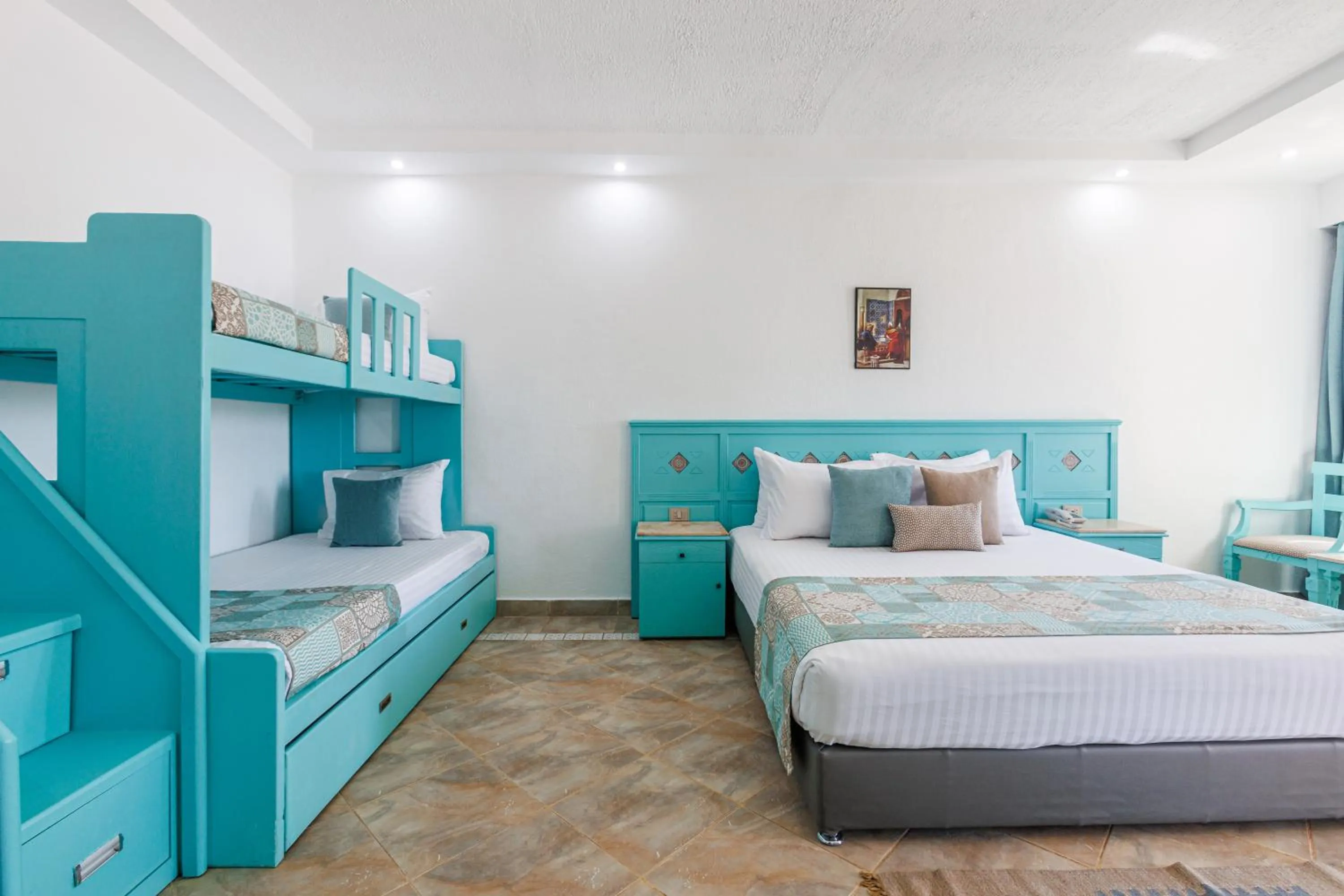 Bed in Sunrise Royal Makadi Resort