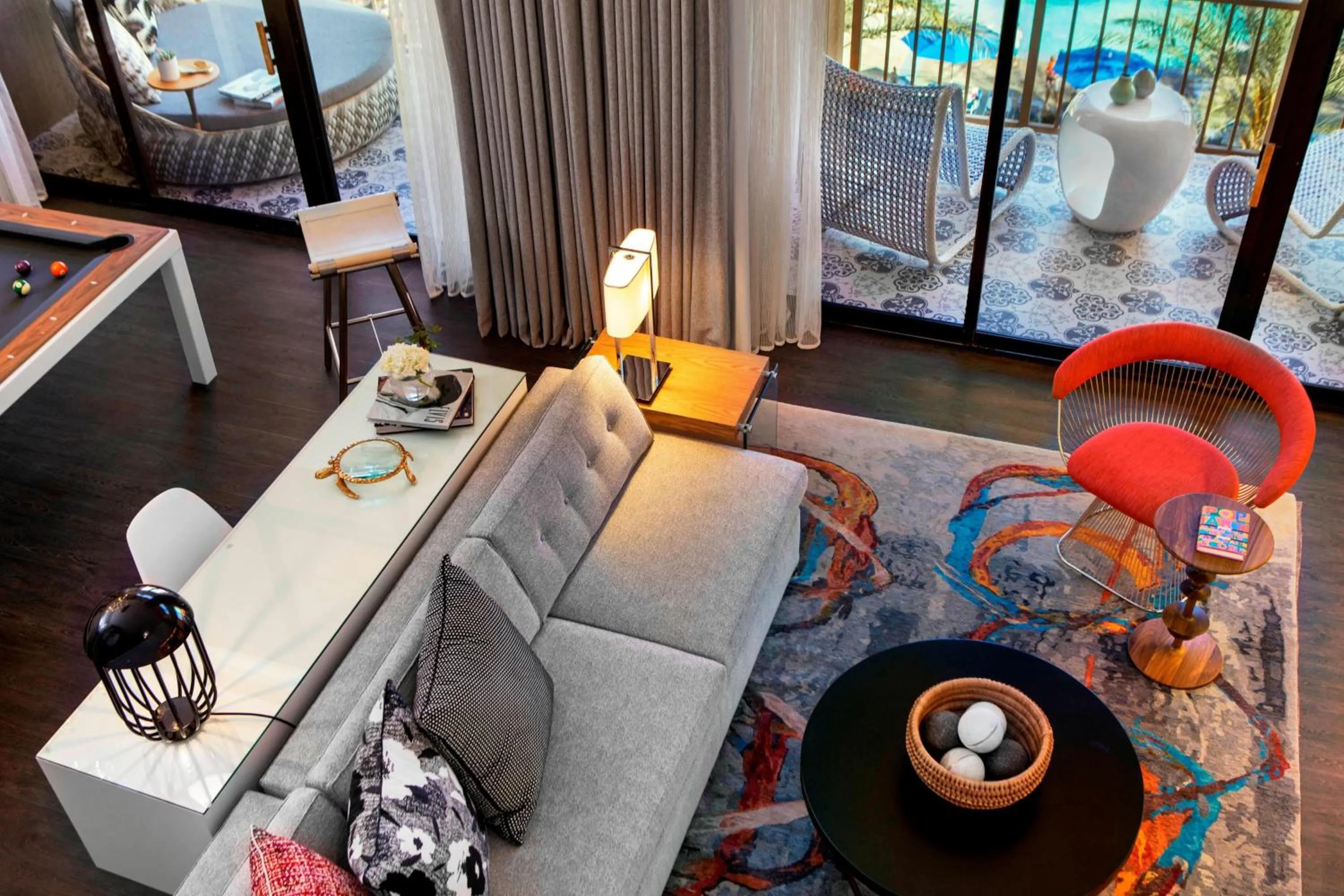 Living room in Renaissance Palm Springs Hotel