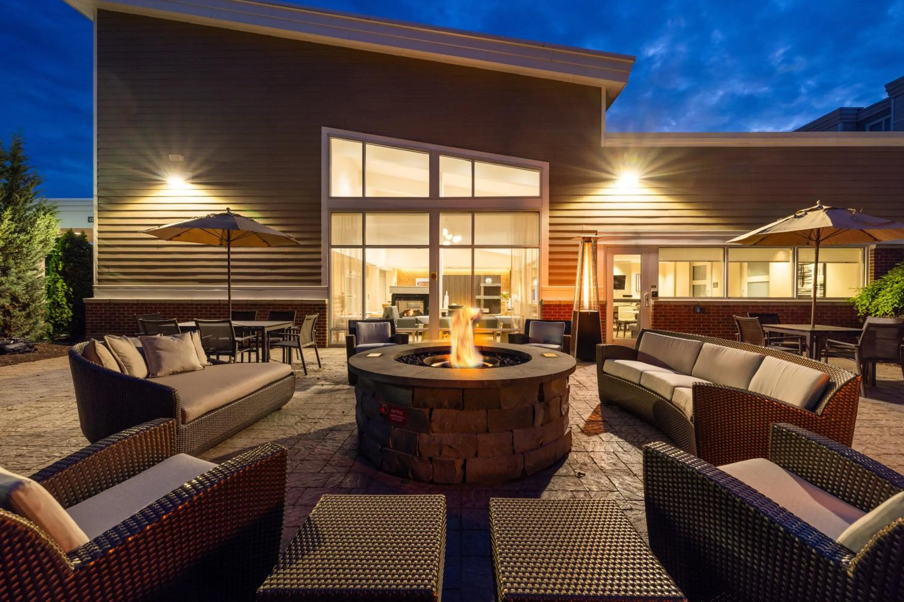 fireplace in Residence Inn Rochester Henrietta