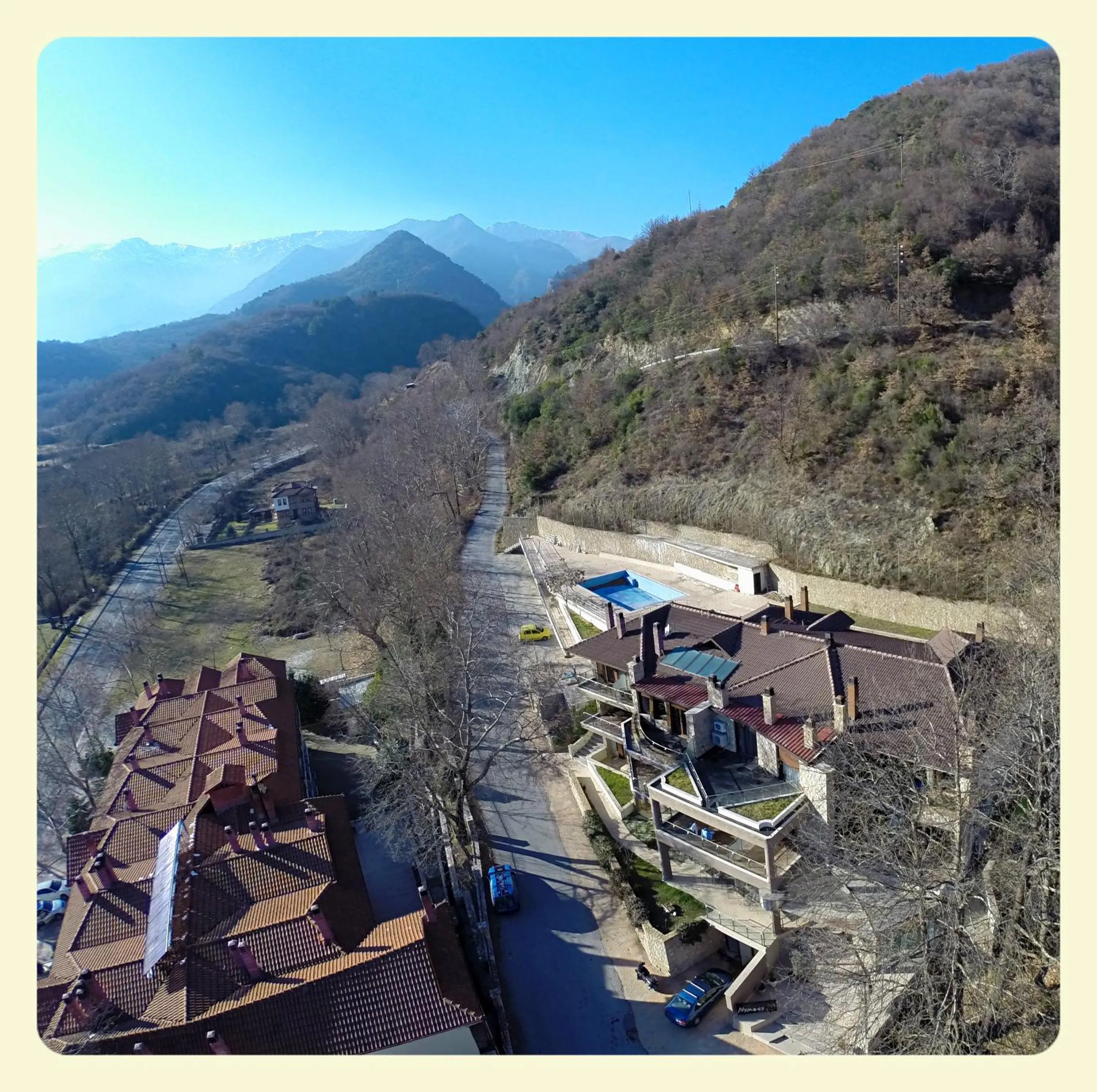 Bird's eye view in Nymfes Hotel