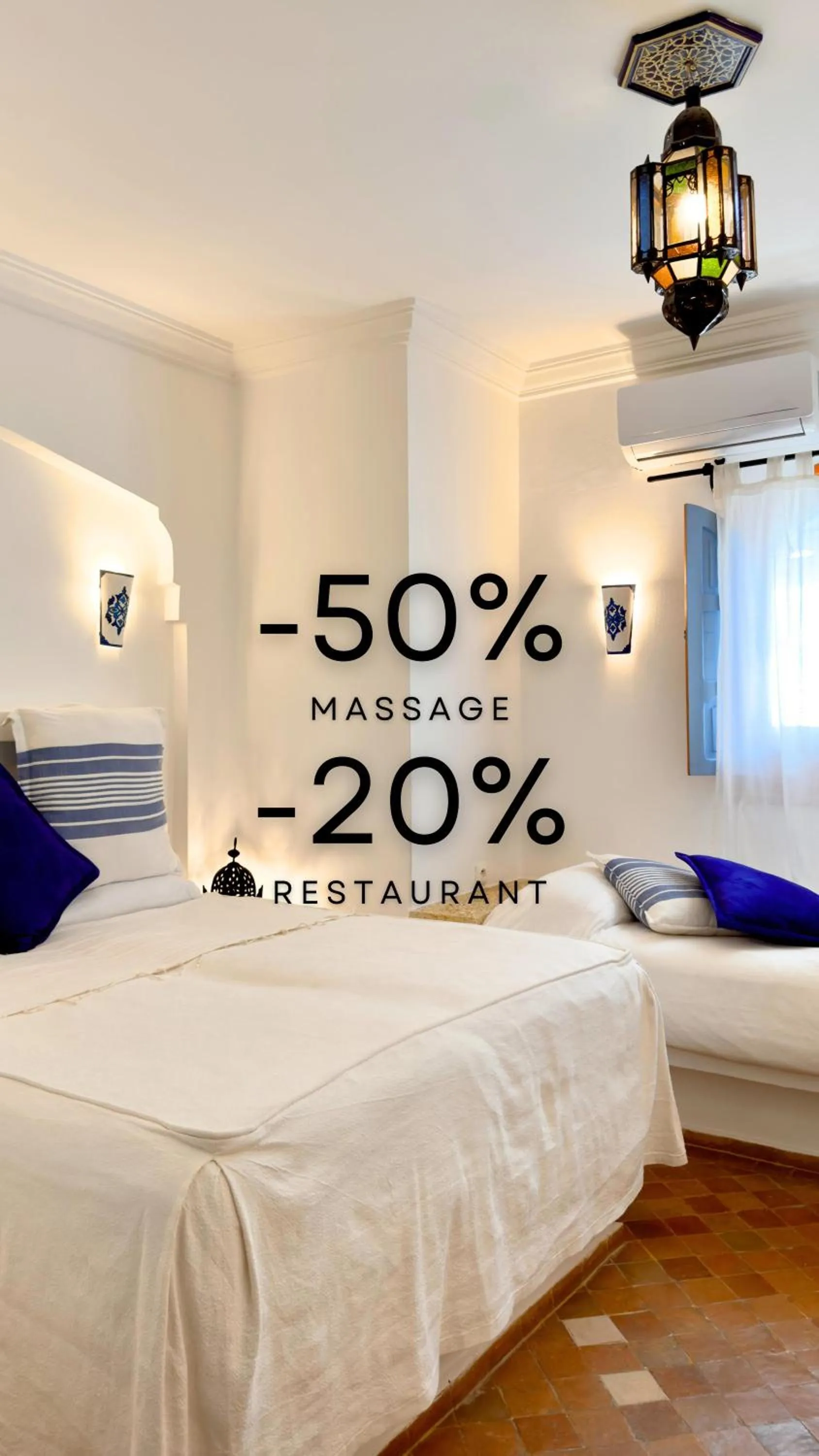 Bed in Hotel Al Alba Hammam & Restaurant