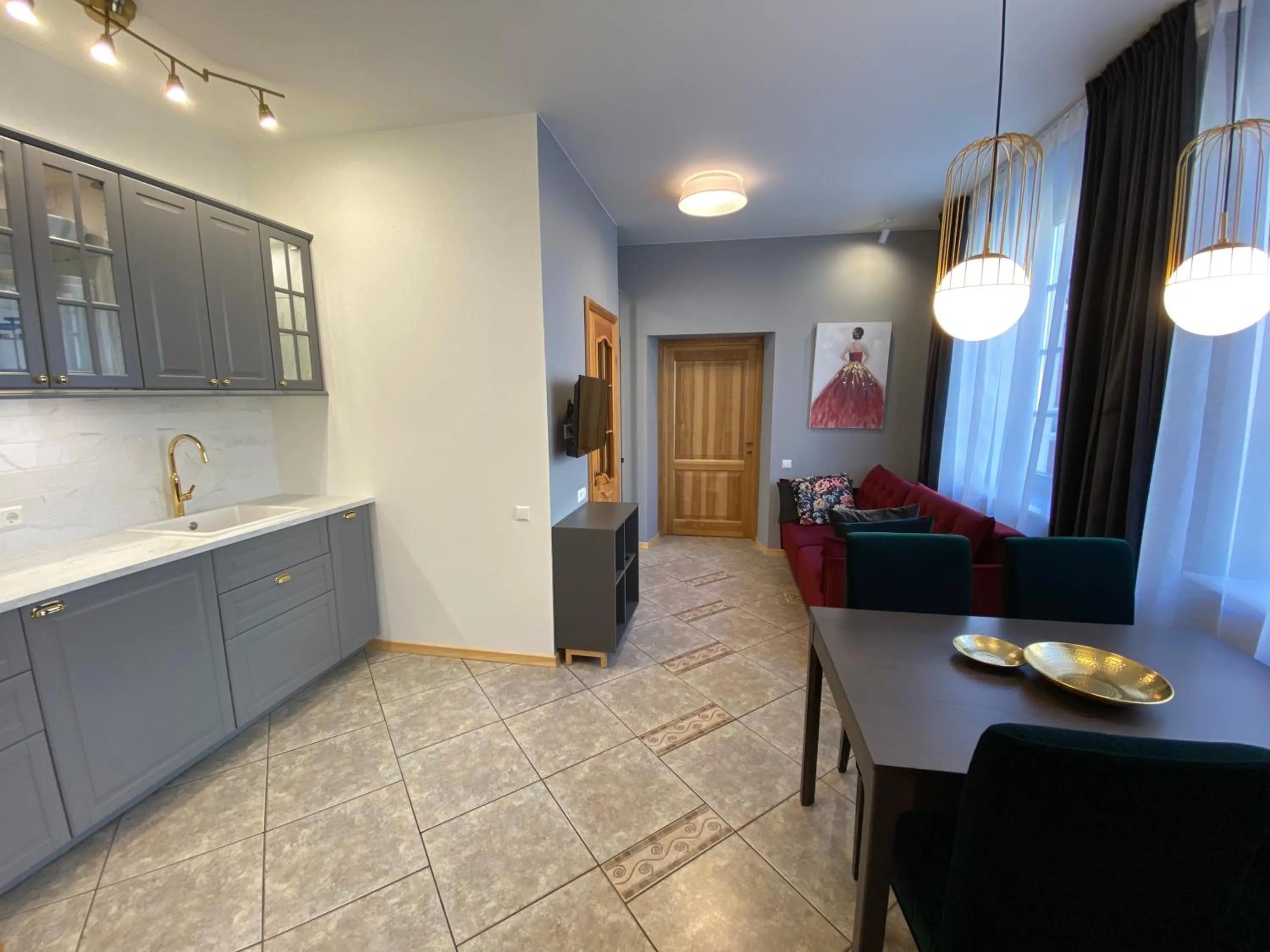 Kitchen or kitchenette in Bernardinu B&B House