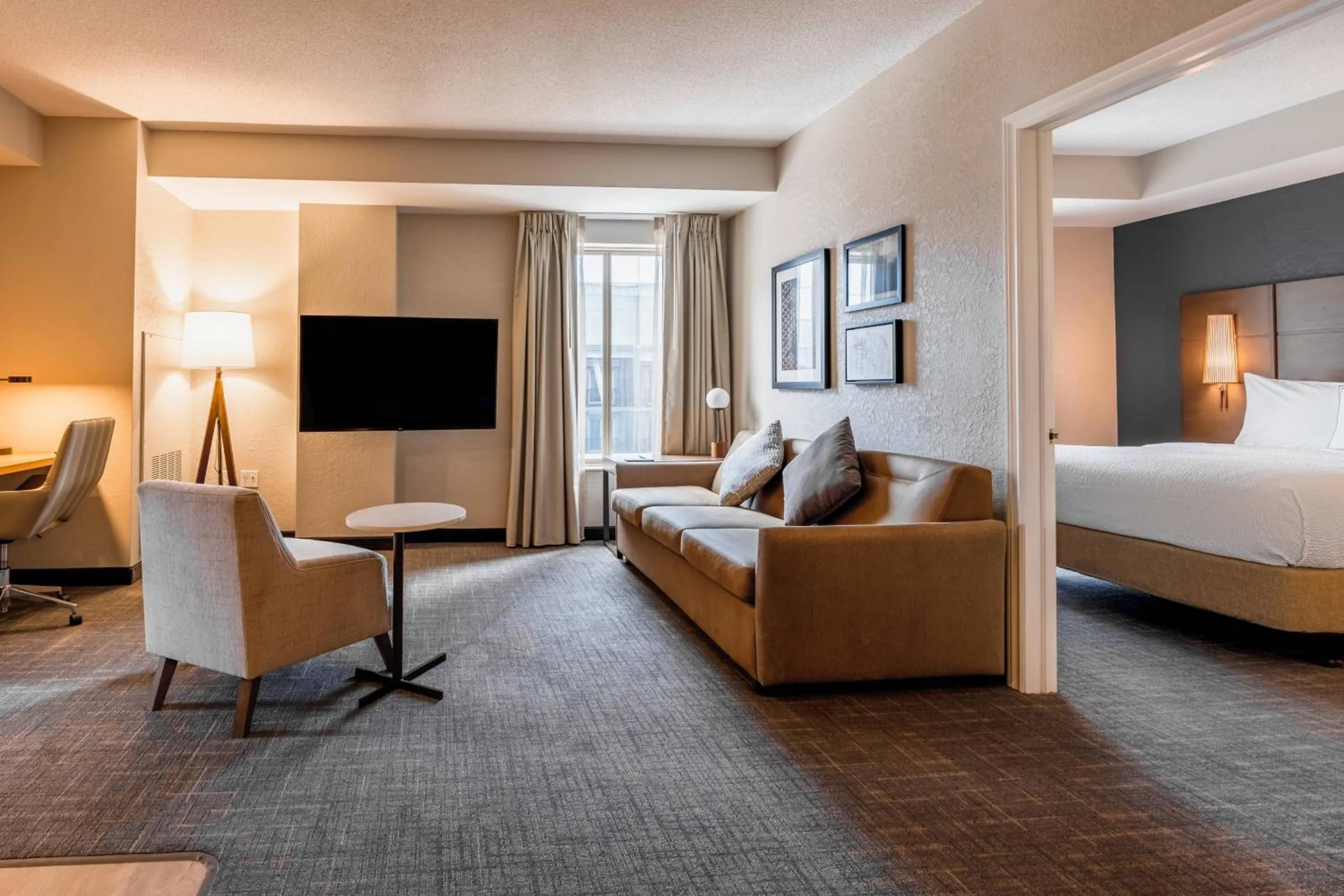 Living room, Bed in Residence Inn by Marriott Halifax Downtown