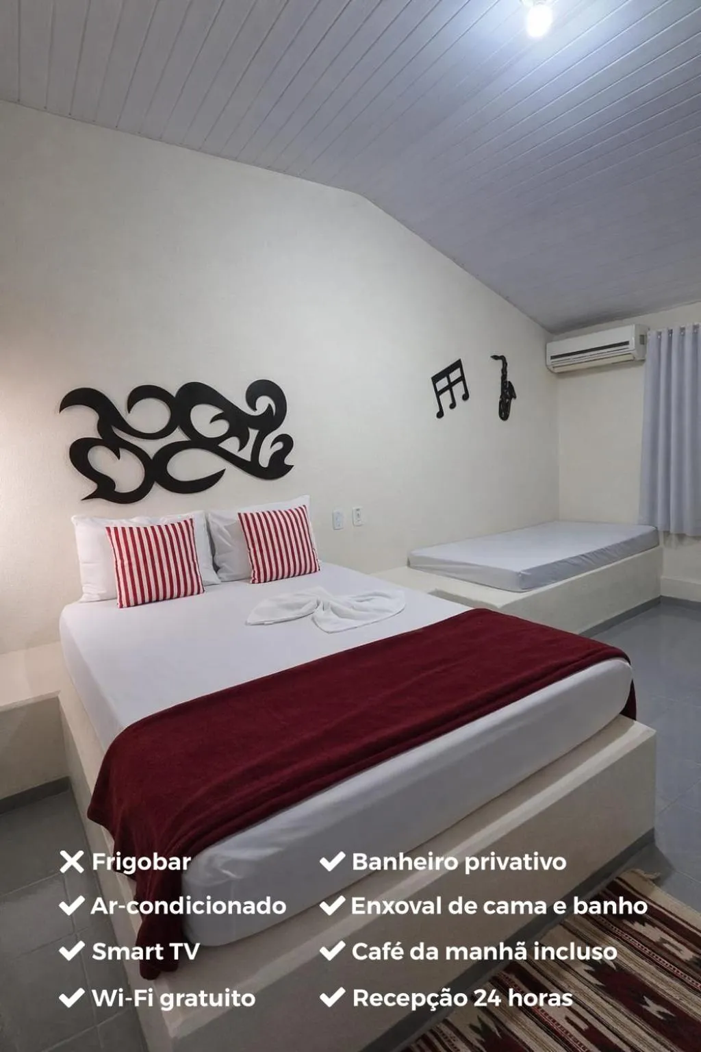 Bed in Pousada Dois Rios