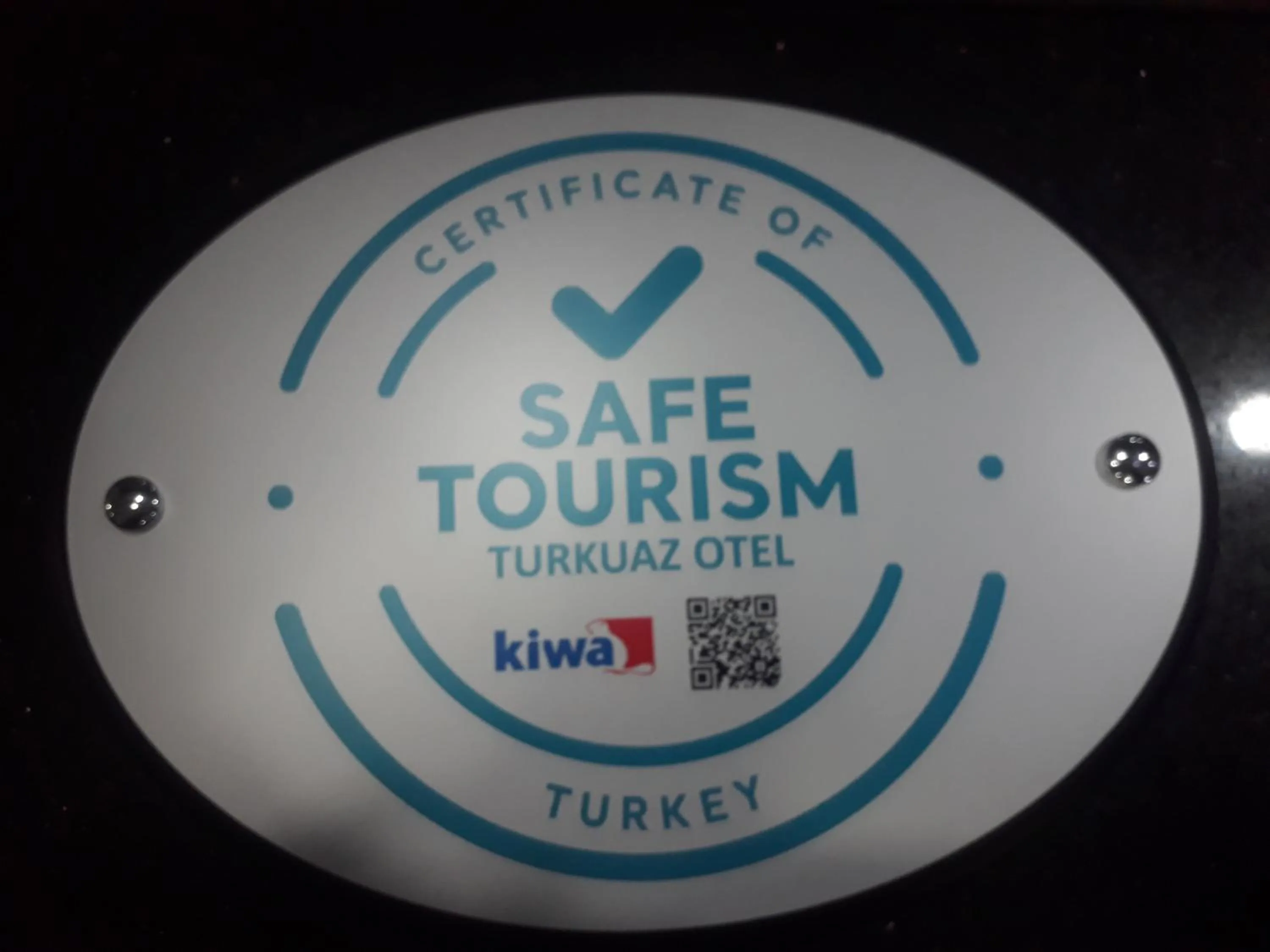 Logo/Certificate/Sign in Turkuaz Hotel