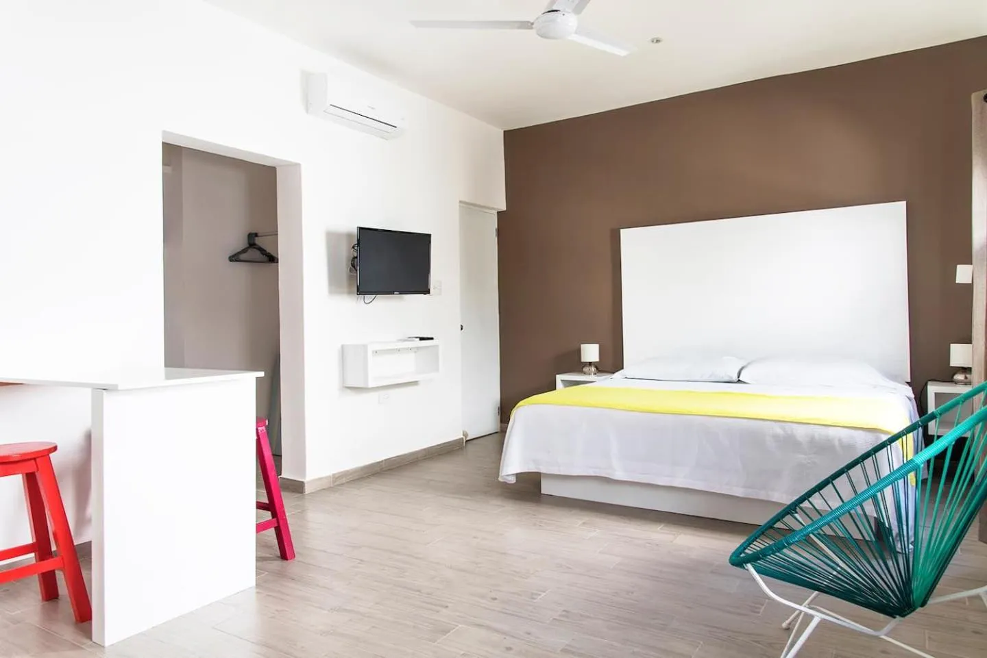 Bed in Valentina Suites by Las Flores Vacation Rentals