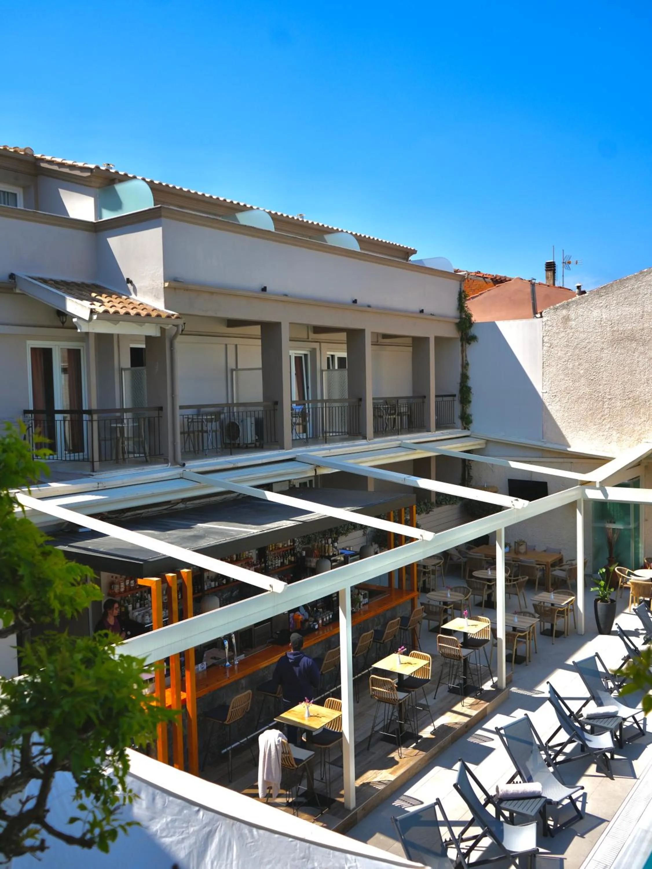 Inner courtyard view in Telesilla Hotel