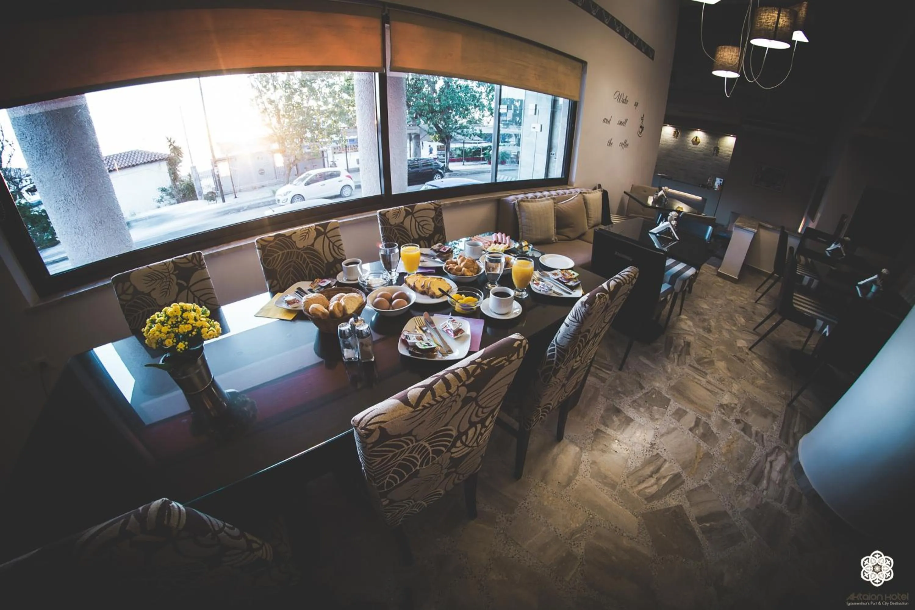 Dining area in Aktaion Hotel