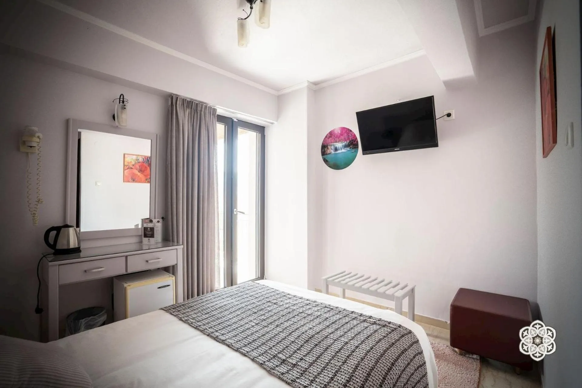 Bed in Aktaion Hotel