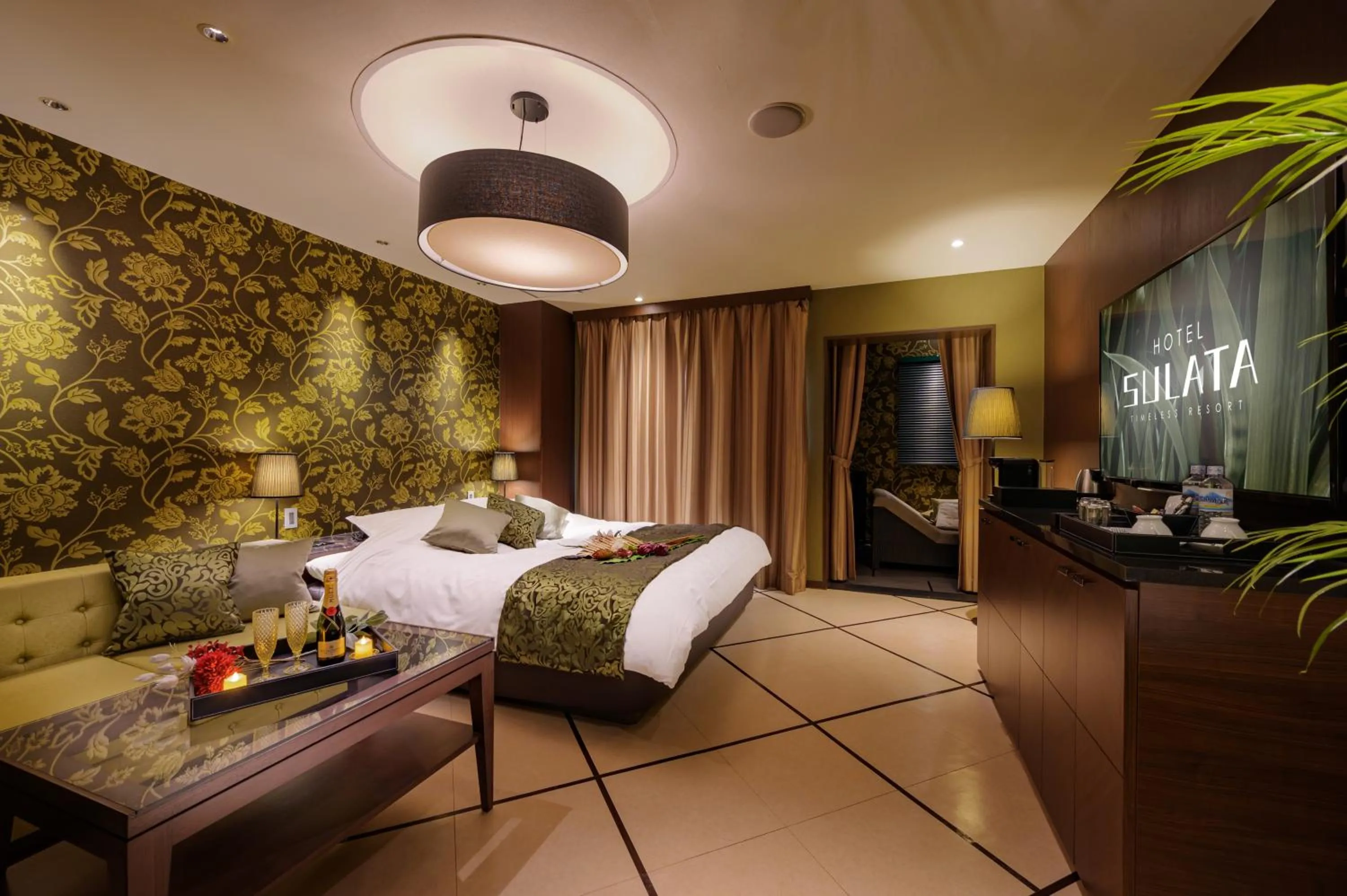 Bed in HOTEL SULATA GIFU HASHIMA (Adult Only)