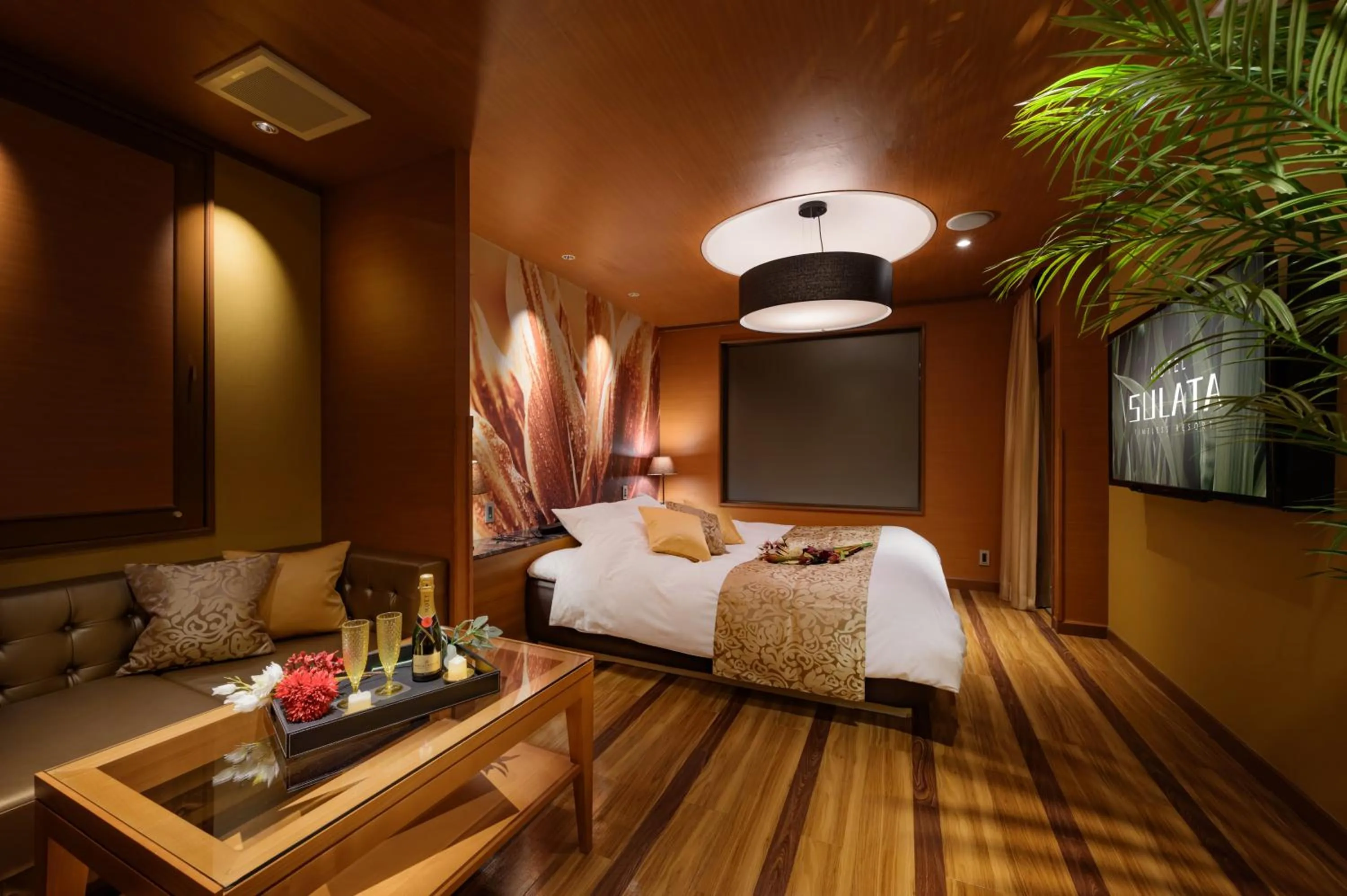 Bed in HOTEL SULATA GIFU HASHIMA (Adult Only)