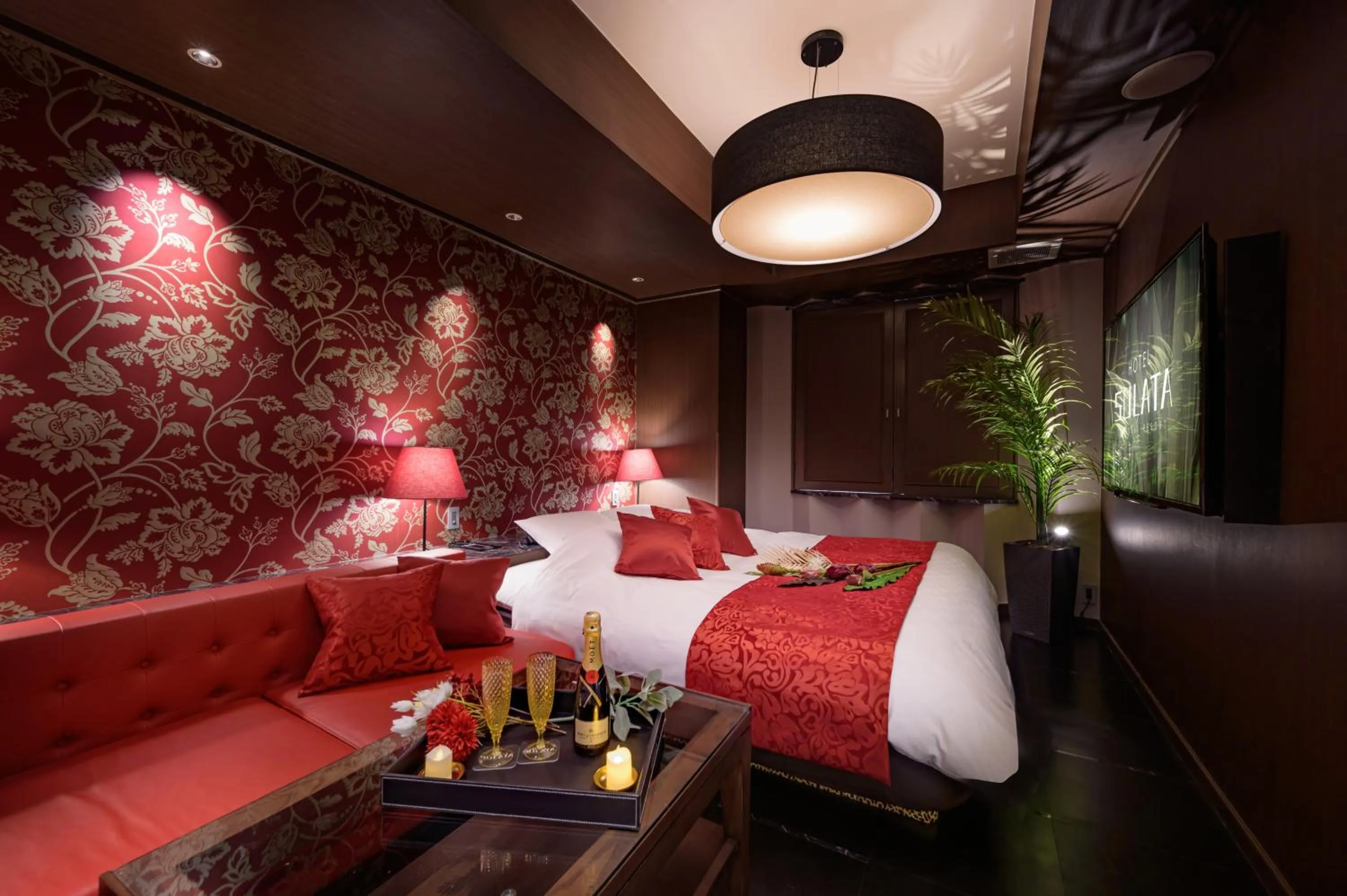 Bed in HOTEL SULATA GIFU HASHIMA (Adult Only)