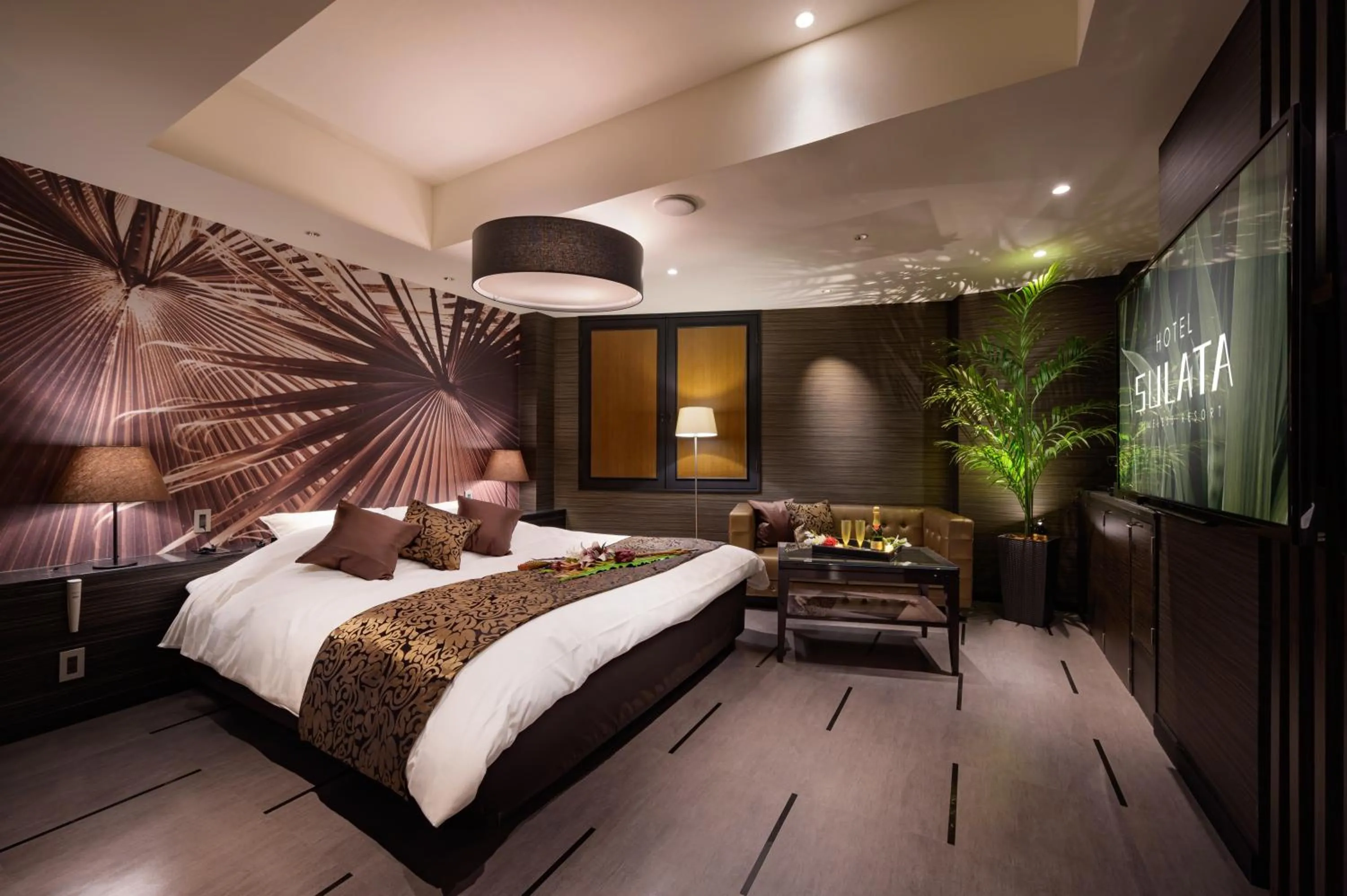 Bed in HOTEL SULATA GIFU HASHIMA (Adult Only)