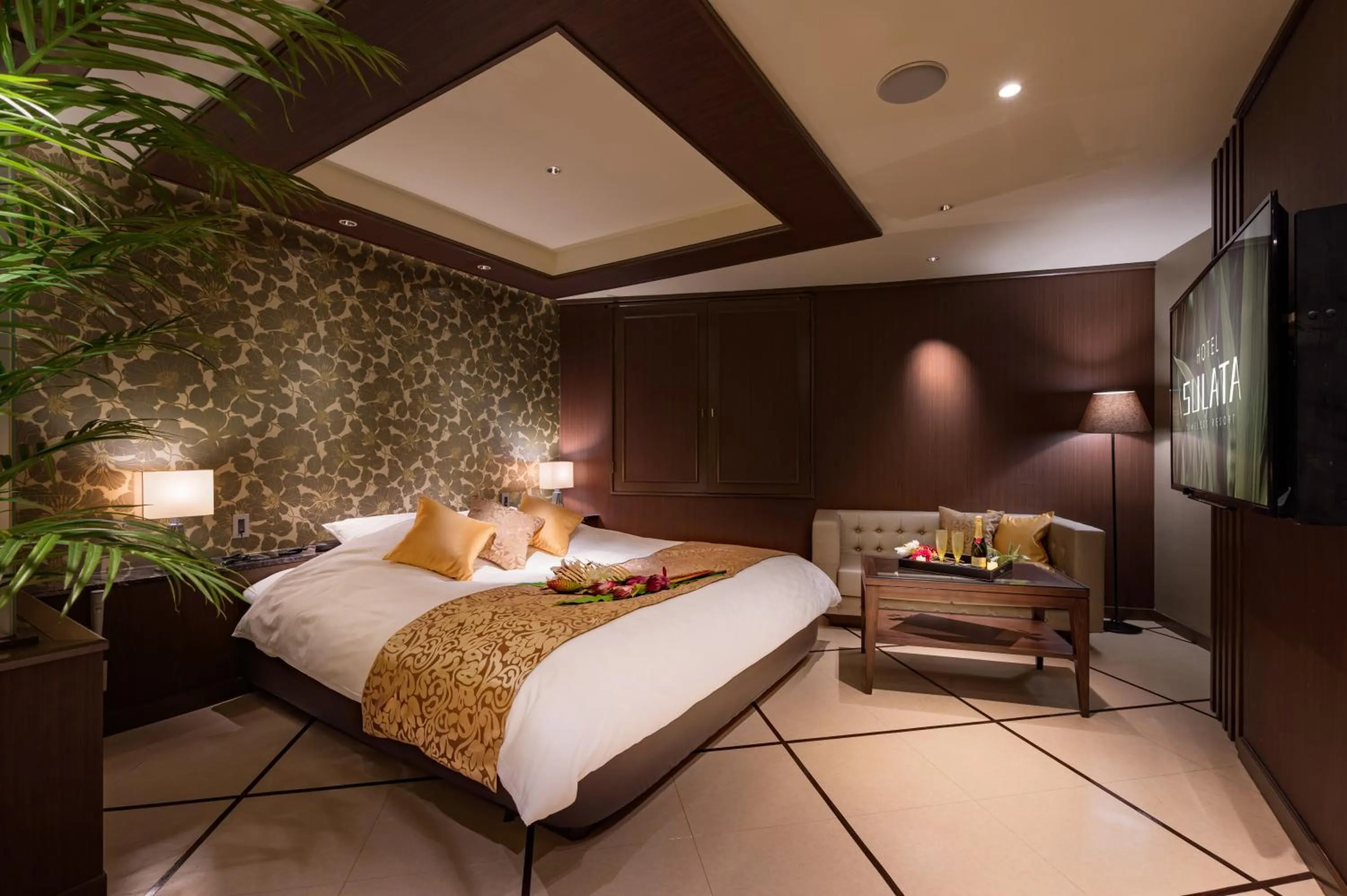 Bed in HOTEL SULATA GIFU HASHIMA (Adult Only)