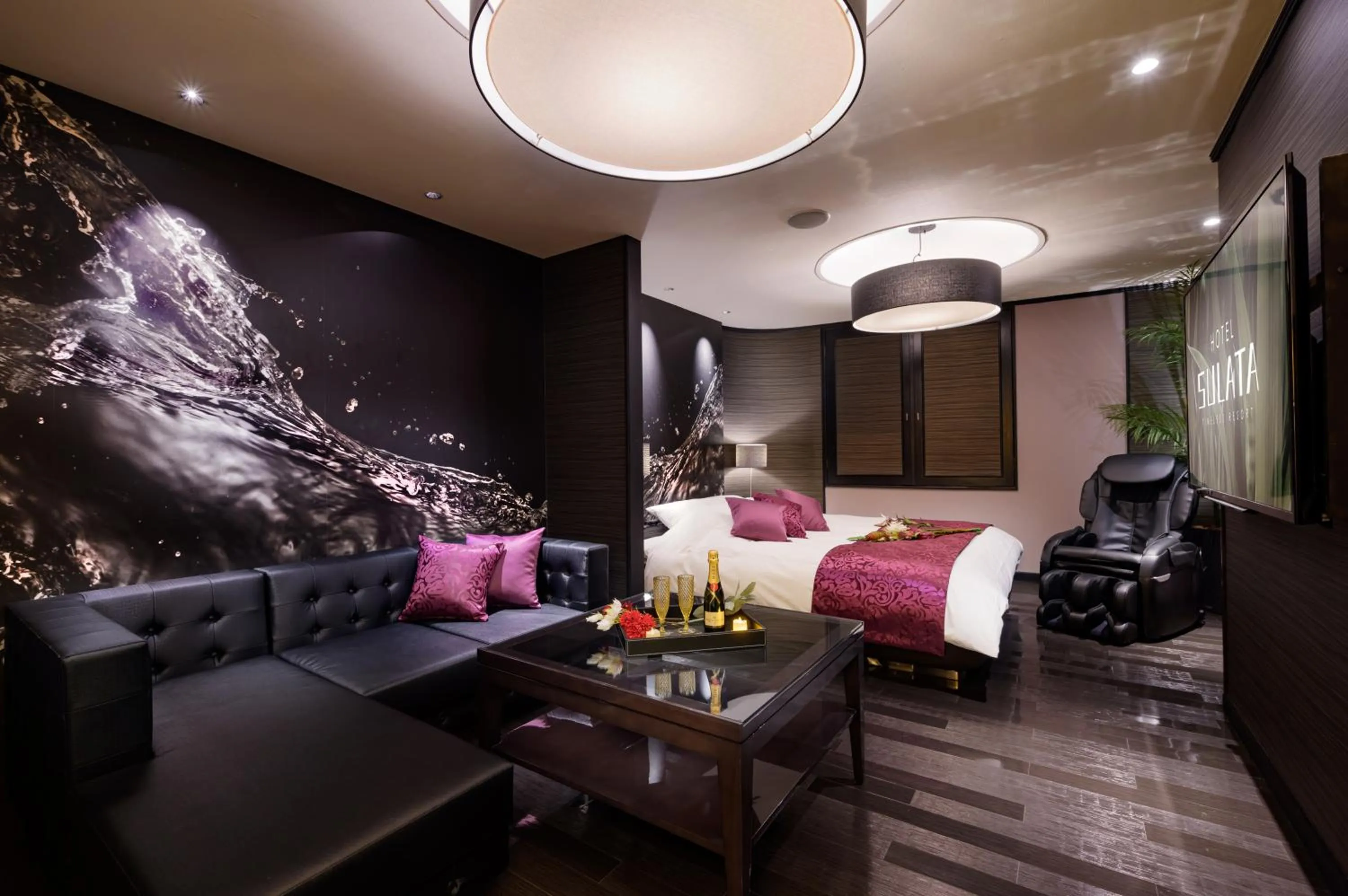 Bed in HOTEL SULATA GIFU HASHIMA (Adult Only)